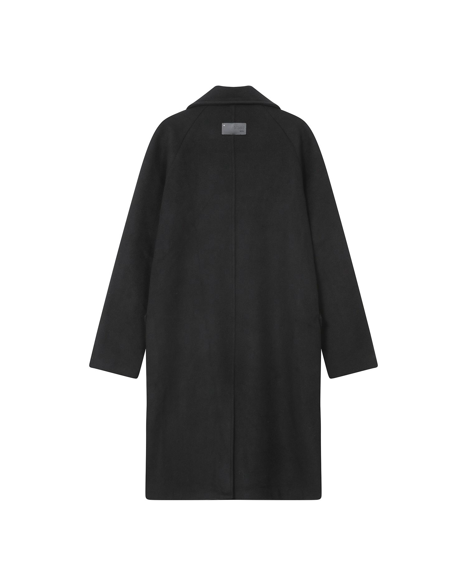 MUSINSA | MISEKI SEOUL Double button long coat BLACK