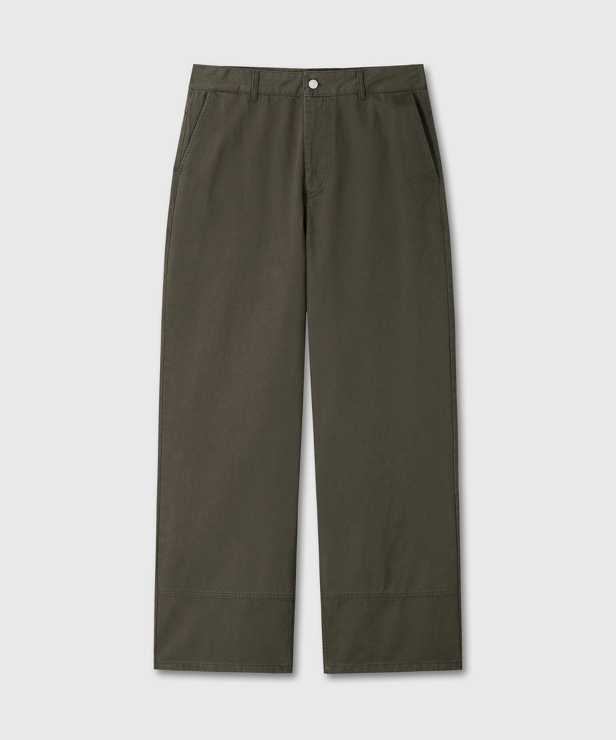 다이브인(DIVEIN) WASHED LOOSED WIDE COTTON PANTS (KHAKI)