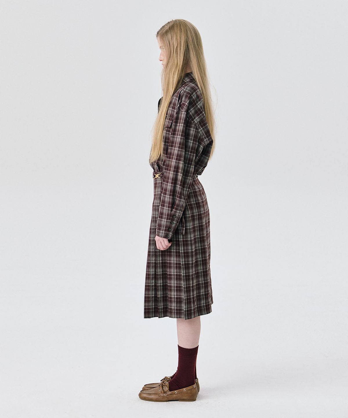 분더캄머(WNDERKAMMER) 25 Pleats Skirt_Brown(25 플리츠 스커트_브라운)