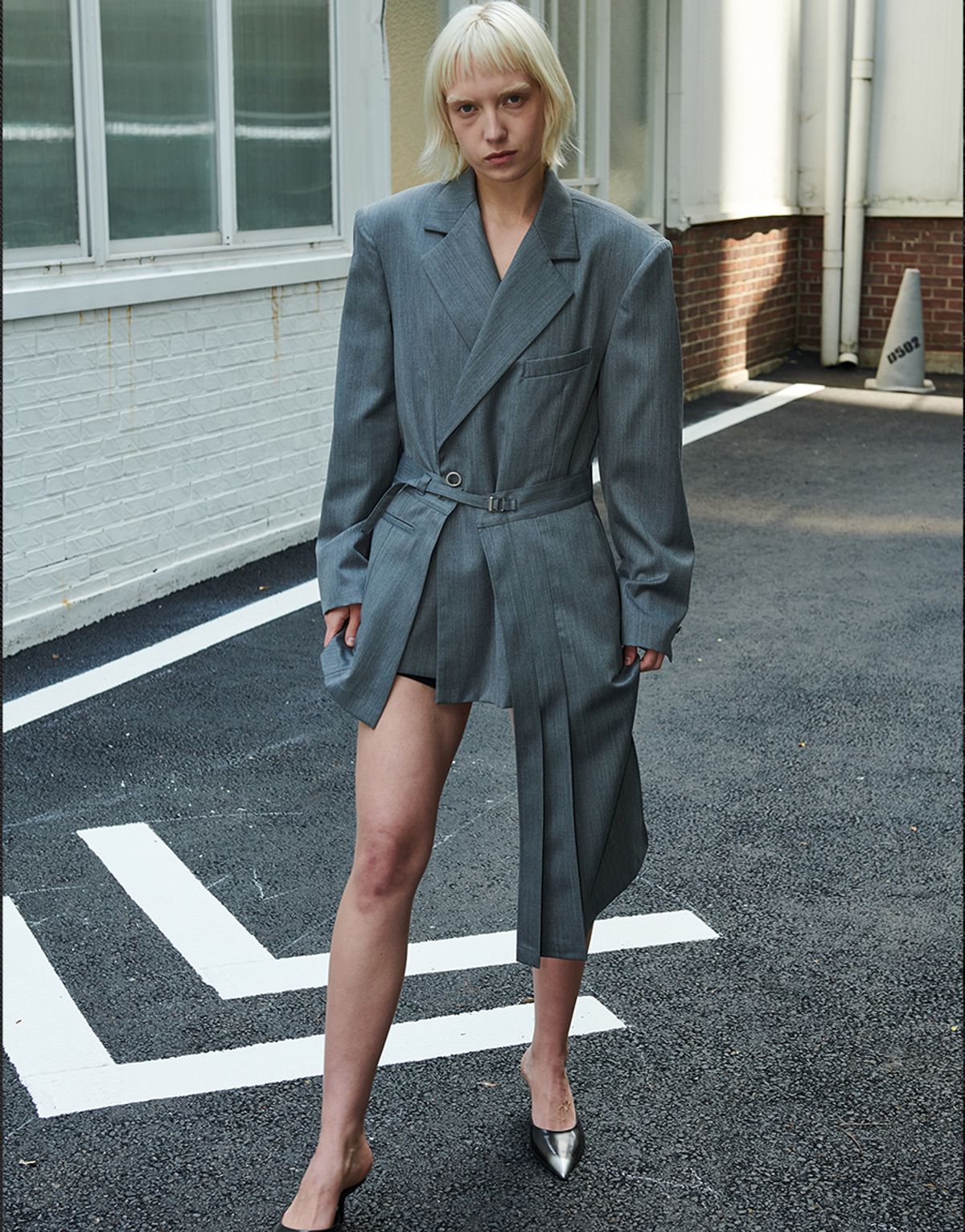 리게(RIGHE) OPEN JACKET GREY