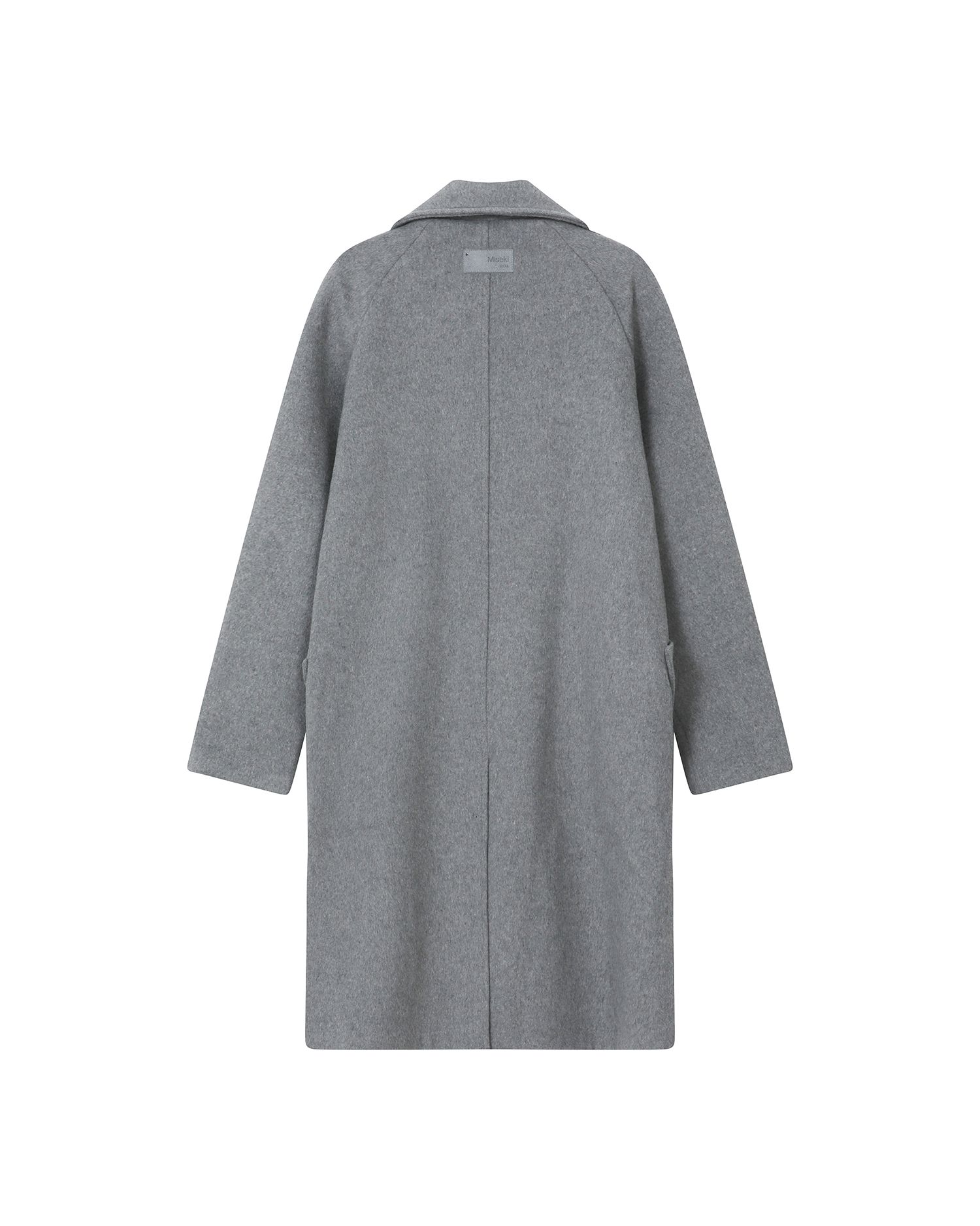 MUSINSA | MISEKI SEOUL Double button long coat GREY