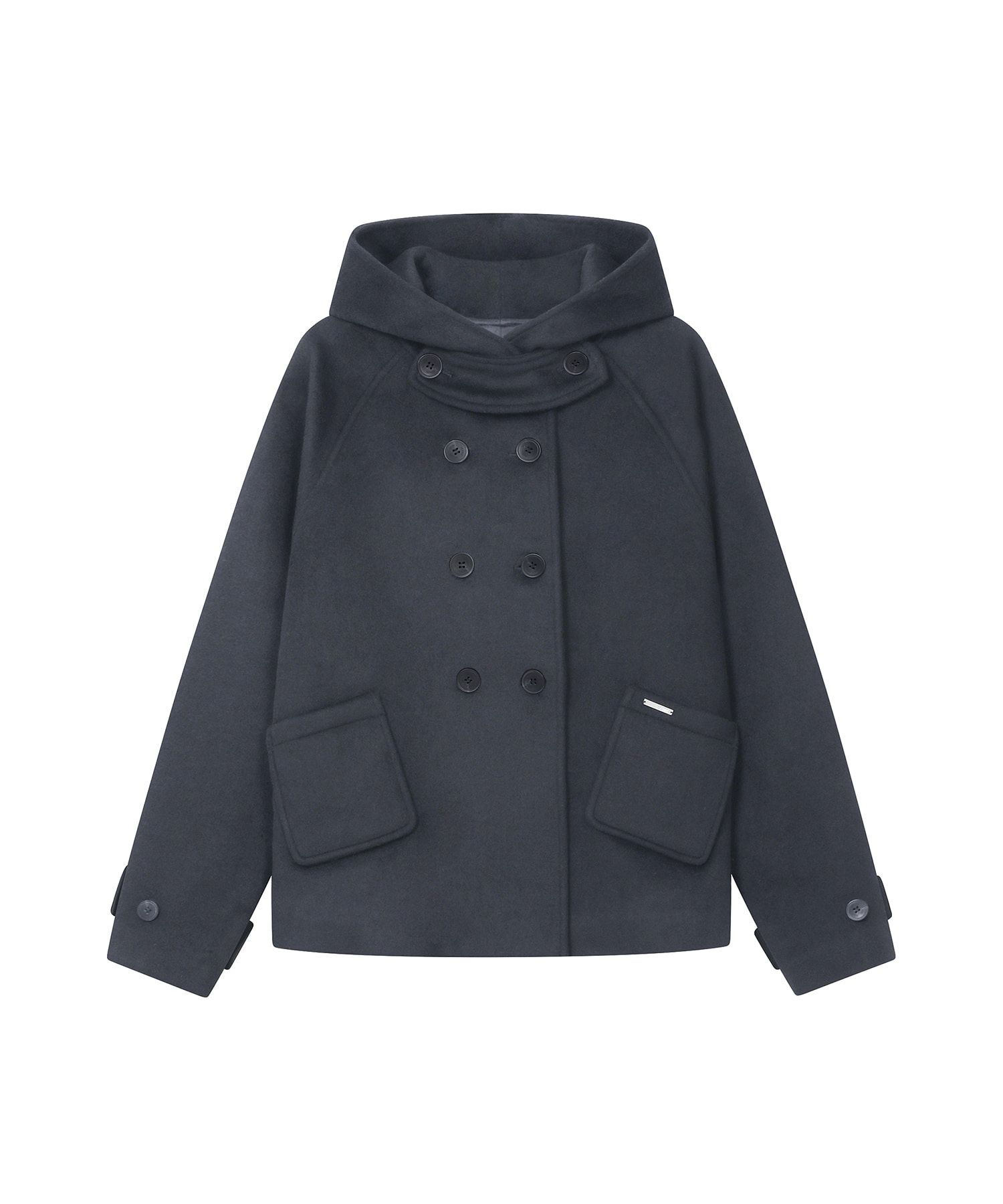 ジャケット・アウター Miseki SEOUL HOODIE DOUBLE BUTTON COAT 미세키서울(MISEKI SEOUL) Hoodie double button coat CHARCOAL