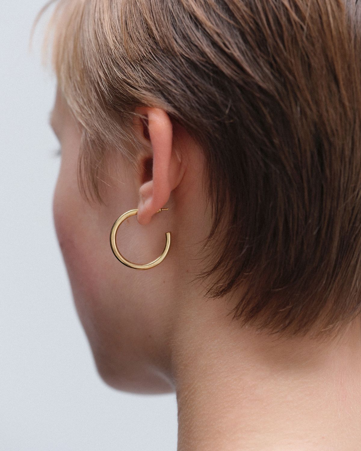 어나더레이어(ANOTHERLAYER) Day Hoop Earring - Gold (silver925)
