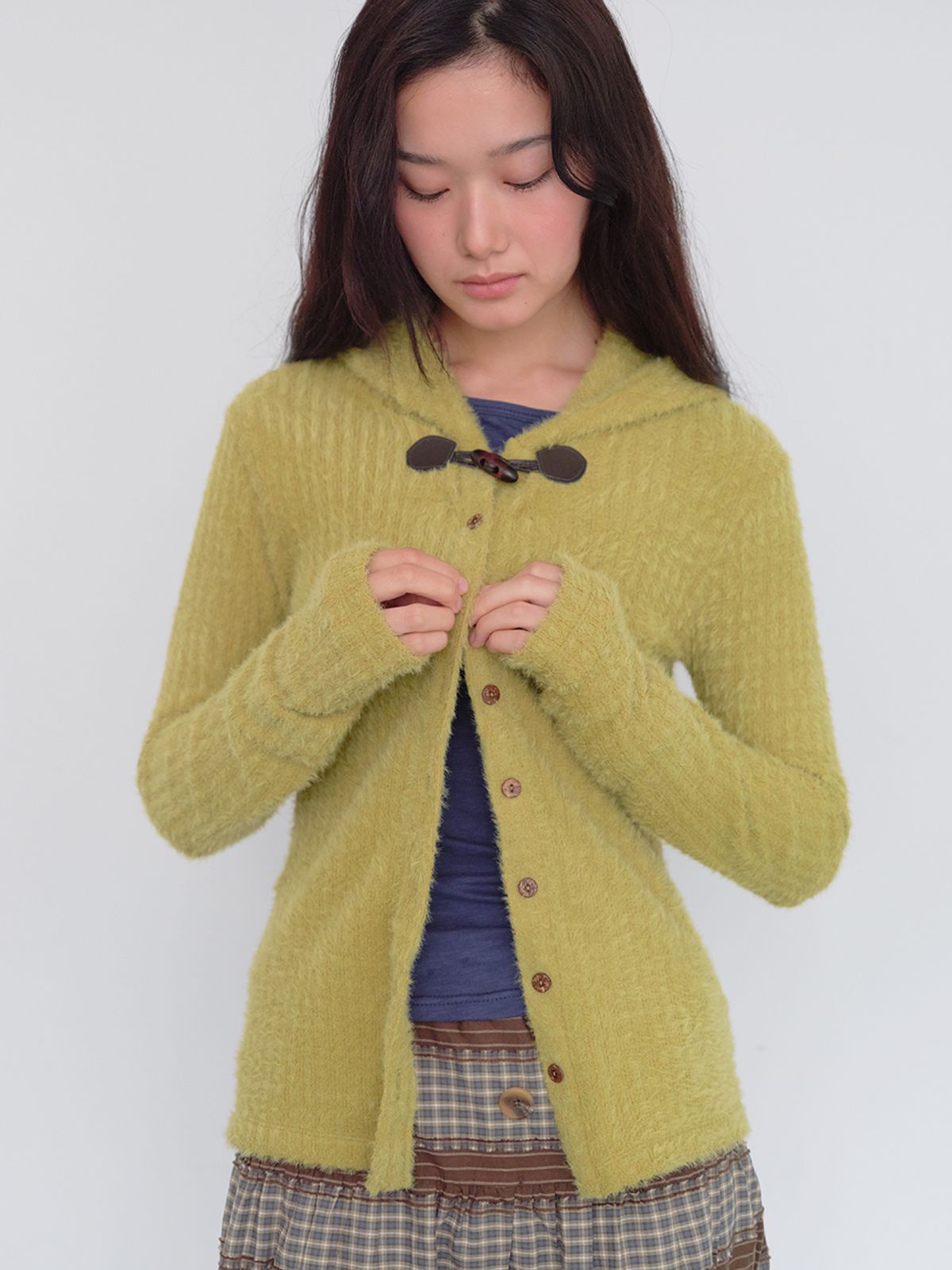 무음(MUWM) 토글 후드 가디건 Toggle Hooded Cardigan (Warm Olive)