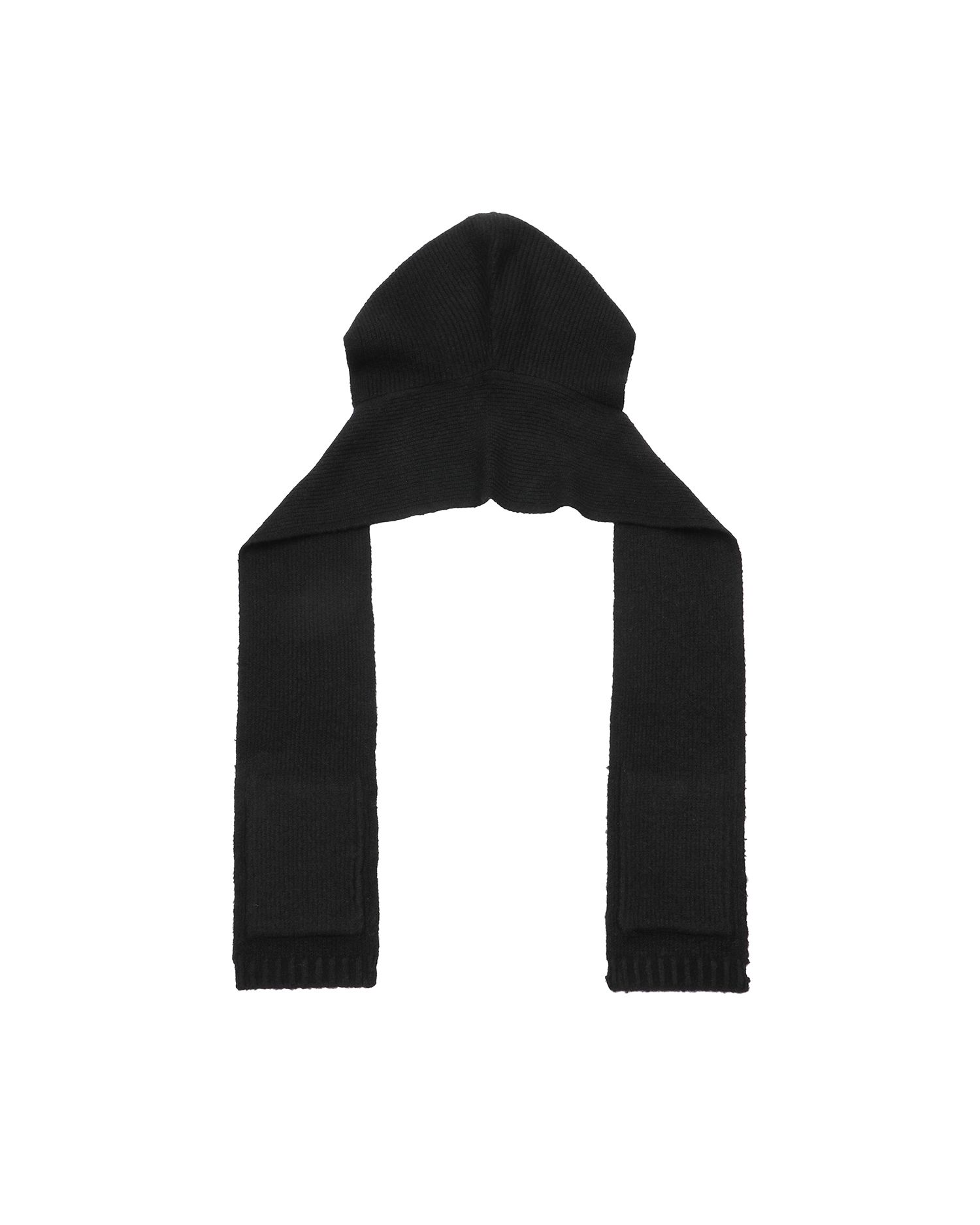MUSINSA公式 | MISEKI SEOUL Hoodie pocket knit muffler BLACK