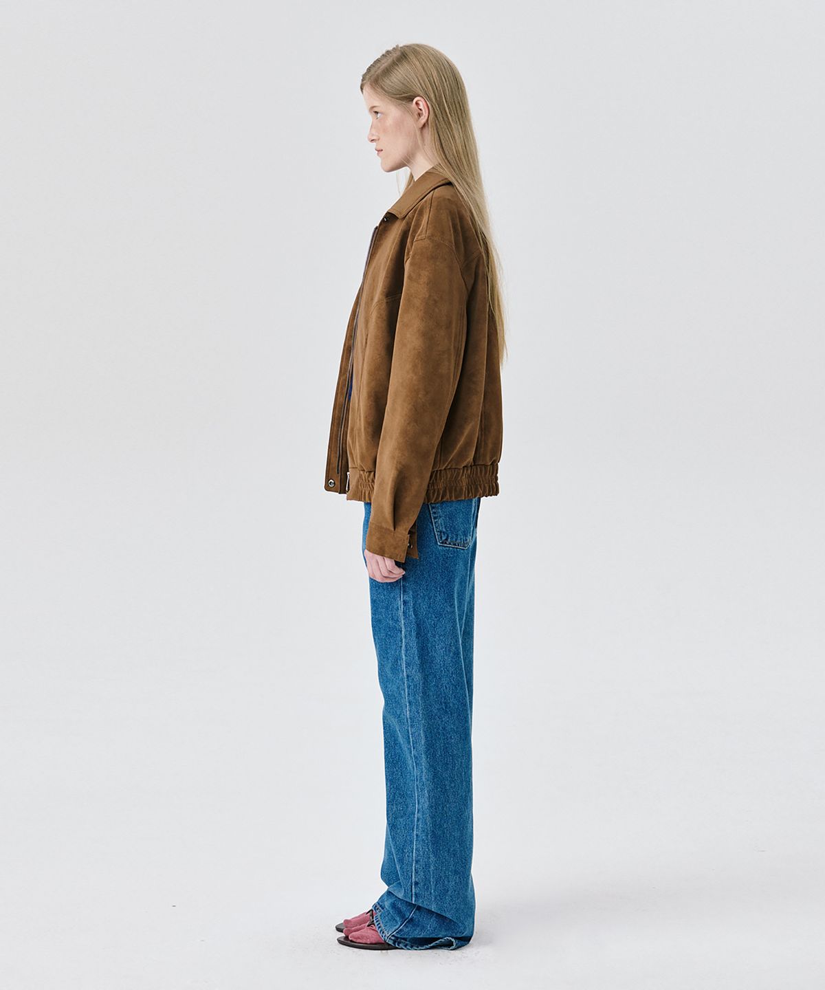 분더캄머(WNDERKAMMER) Soft Suede Seam Jumper_Brown(소프트 스웨이드 솔기 점퍼_브라운)