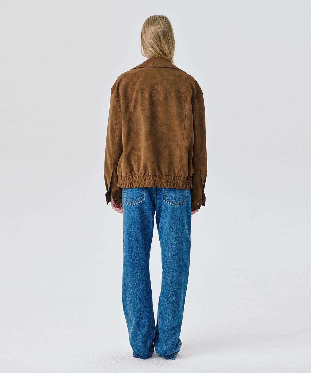 분더캄머(WNDERKAMMER) Soft Suede Seam Jumper_Brown(소프트 스웨이드 솔기 점퍼_브라운)