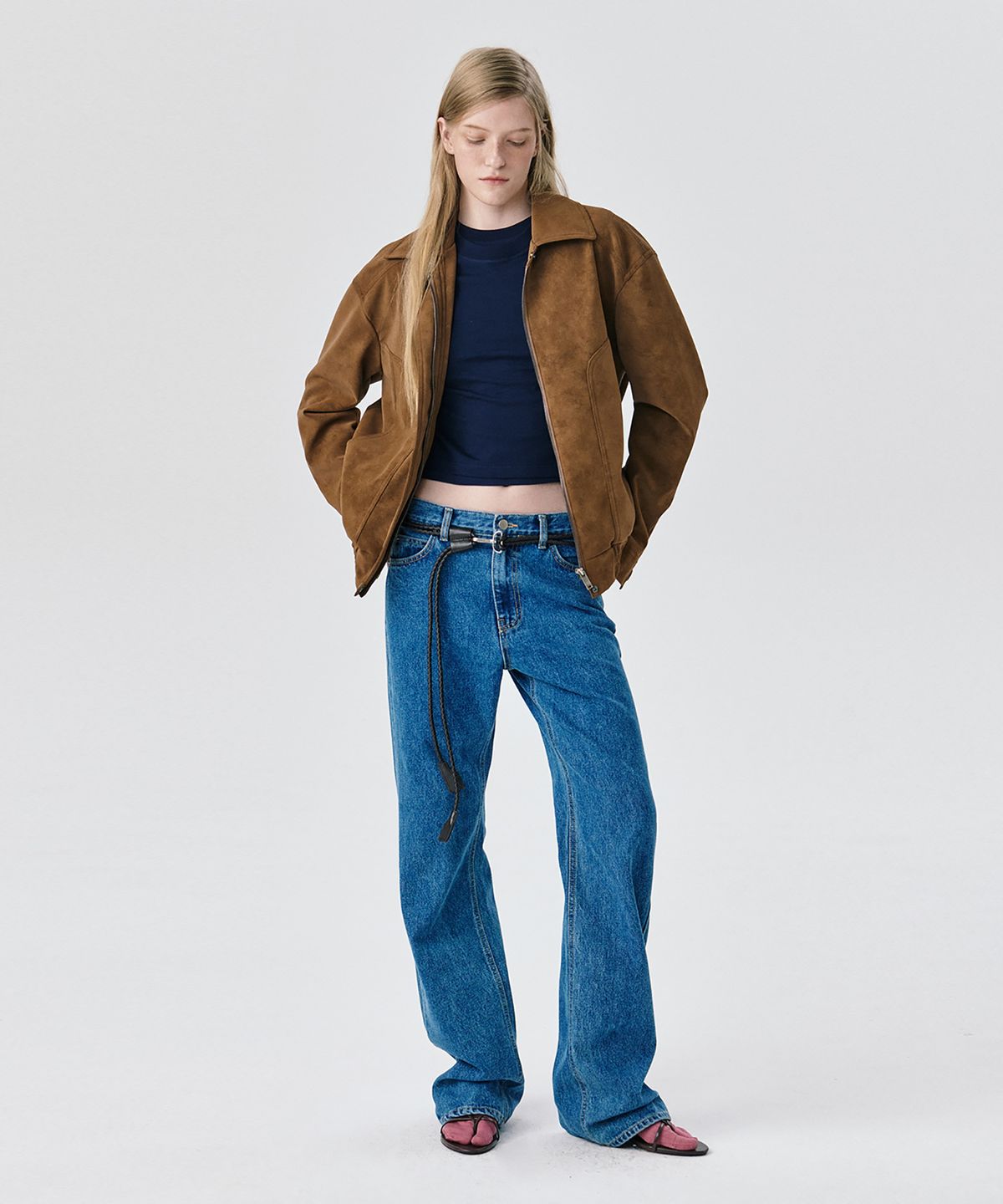 분더캄머(WNDERKAMMER) Soft Suede Seam Jumper_Brown(소프트 스웨이드 솔기 점퍼_브라운)