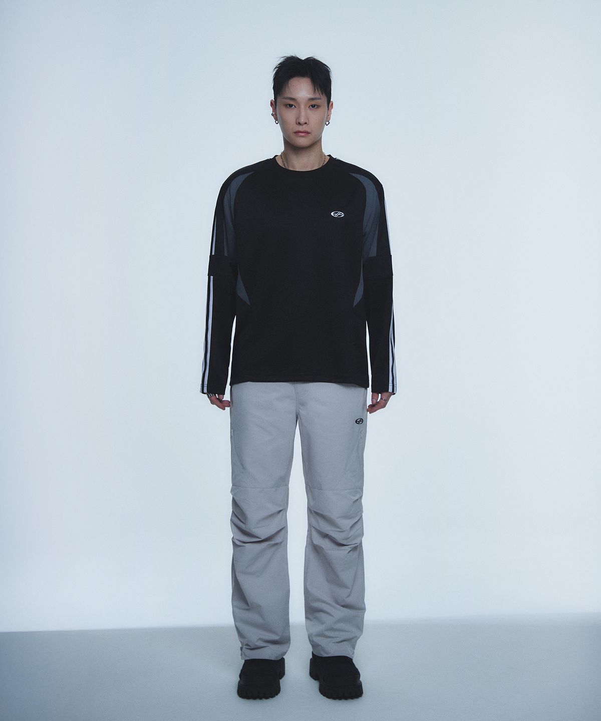 현피트(HYUNFIT) CURVED LONG SLEEVE-[BLACK]