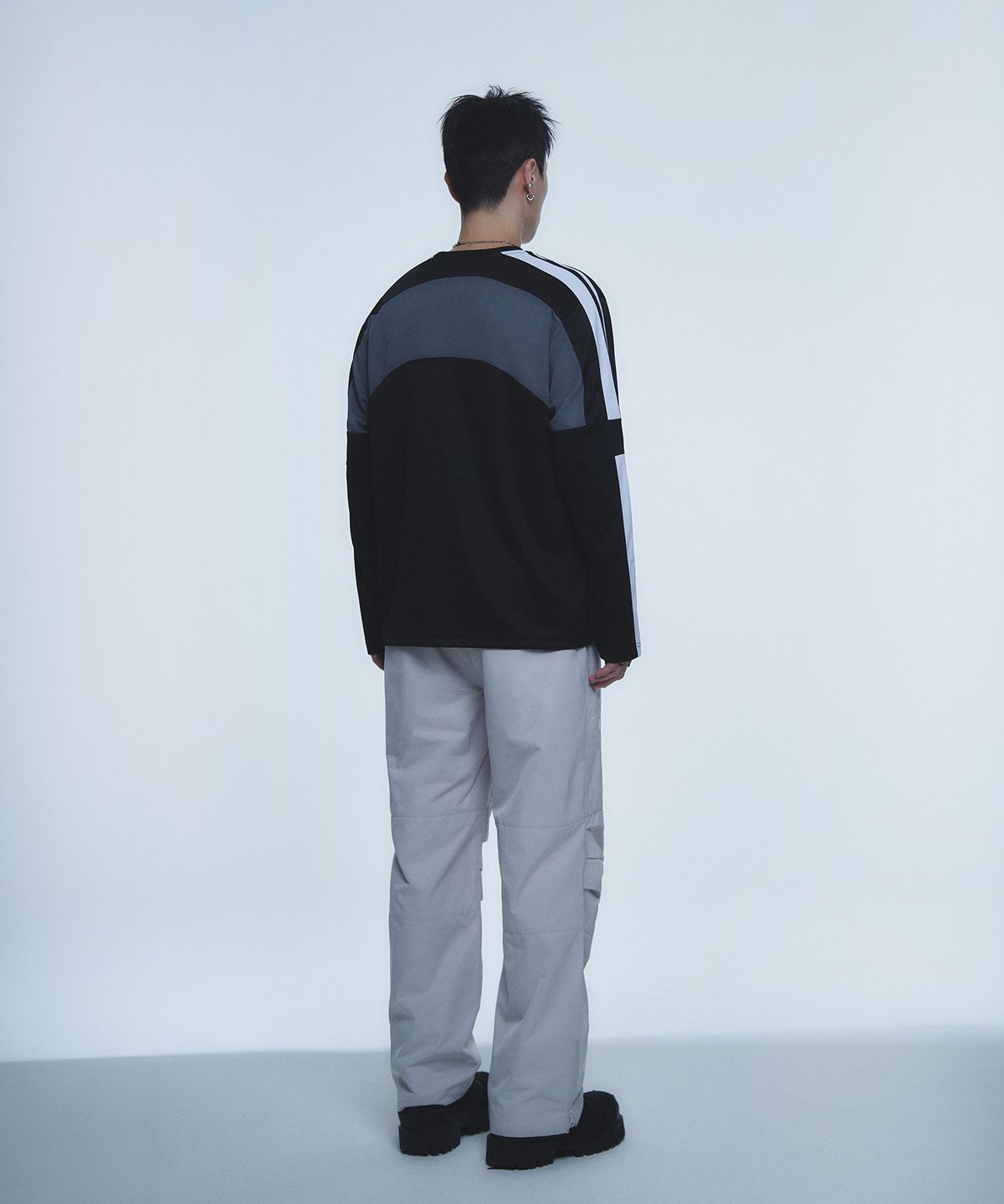현피트(HYUNFIT) CURVED LONG SLEEVE-[BLACK]