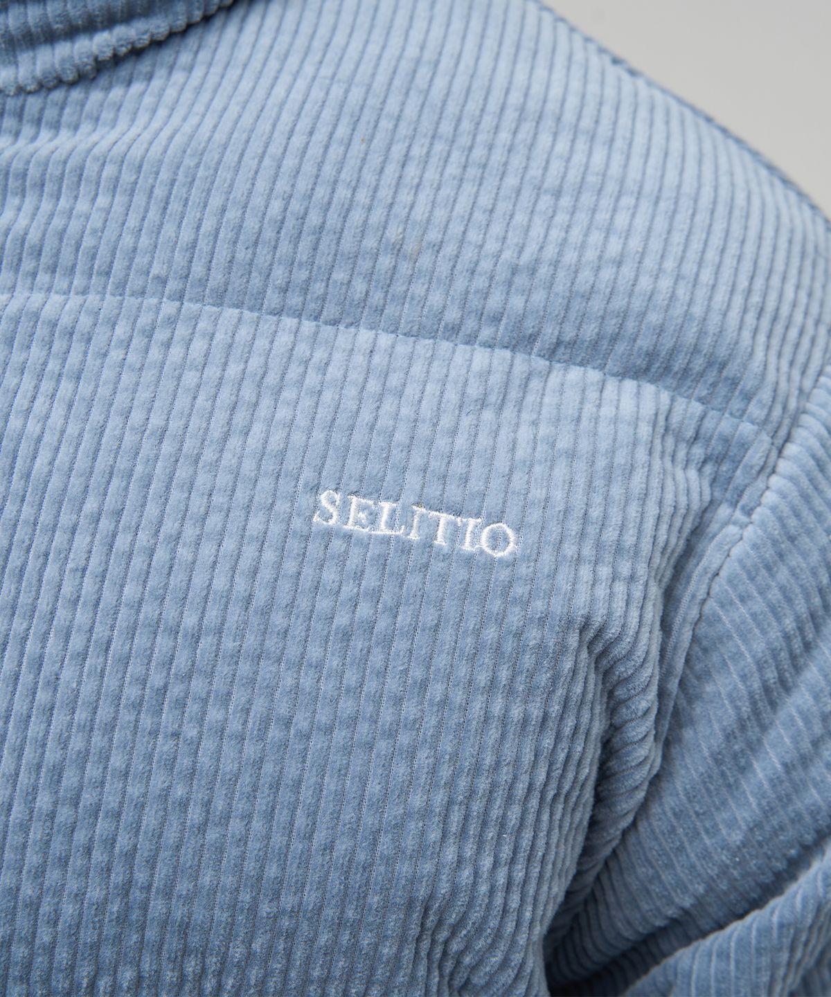 셀리티오(SELITIO) 코듀로이 웰론 숏 푸퍼 그레이