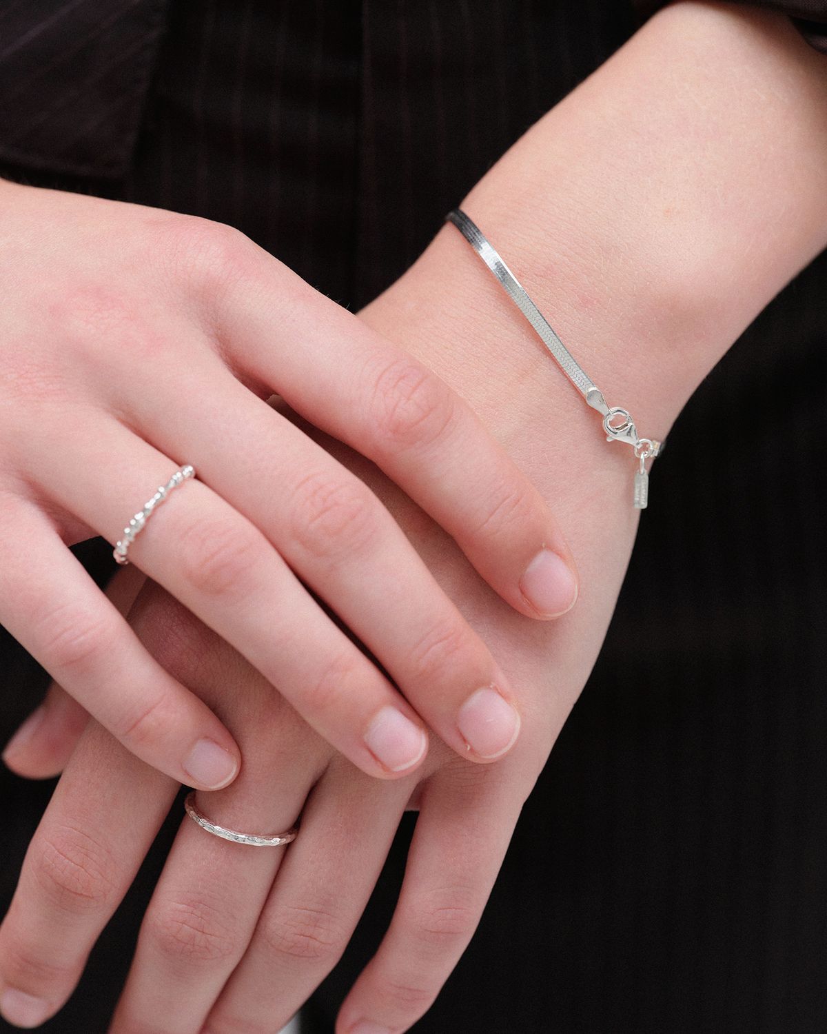 어나더레이어(ANOTHERLAYER) 3mm Flat Bracelet - Silver (silver925)