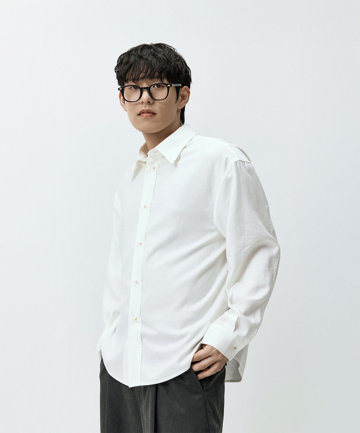 매드마르스(MADMARS) 소프트 텐셀 셔츠 아이보리 MMFFMDS-156IV