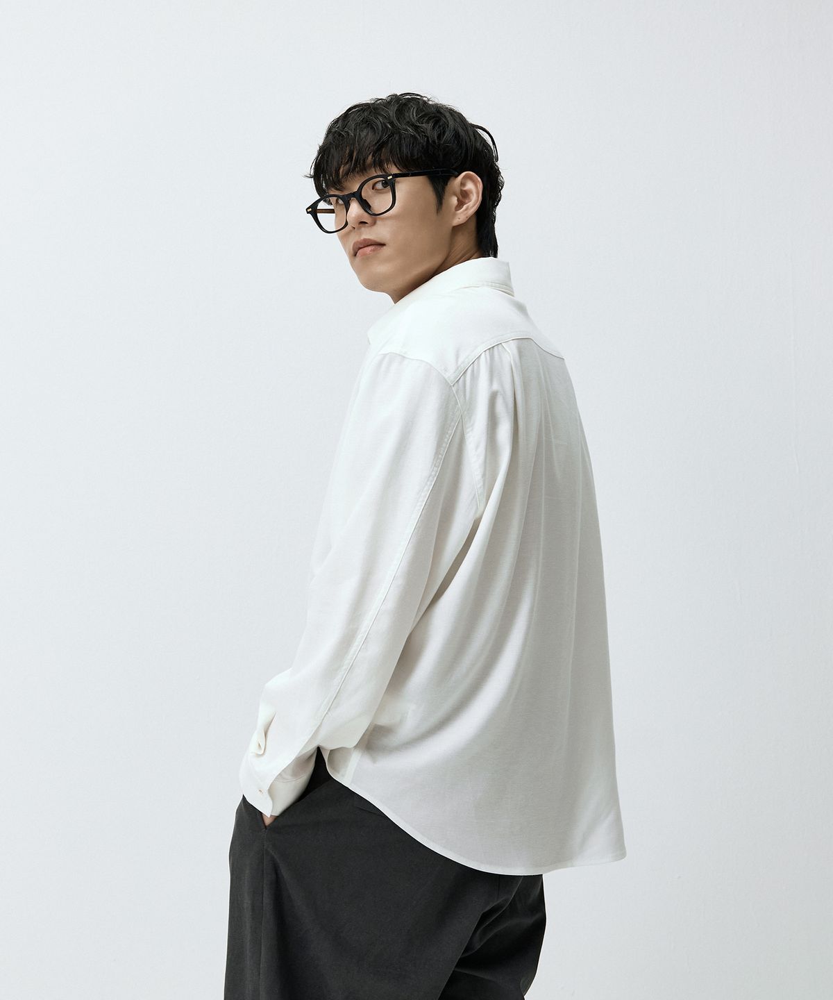 매드마르스(MADMARS) 소프트 텐셀 셔츠 아이보리 MMFFMDS-156IV