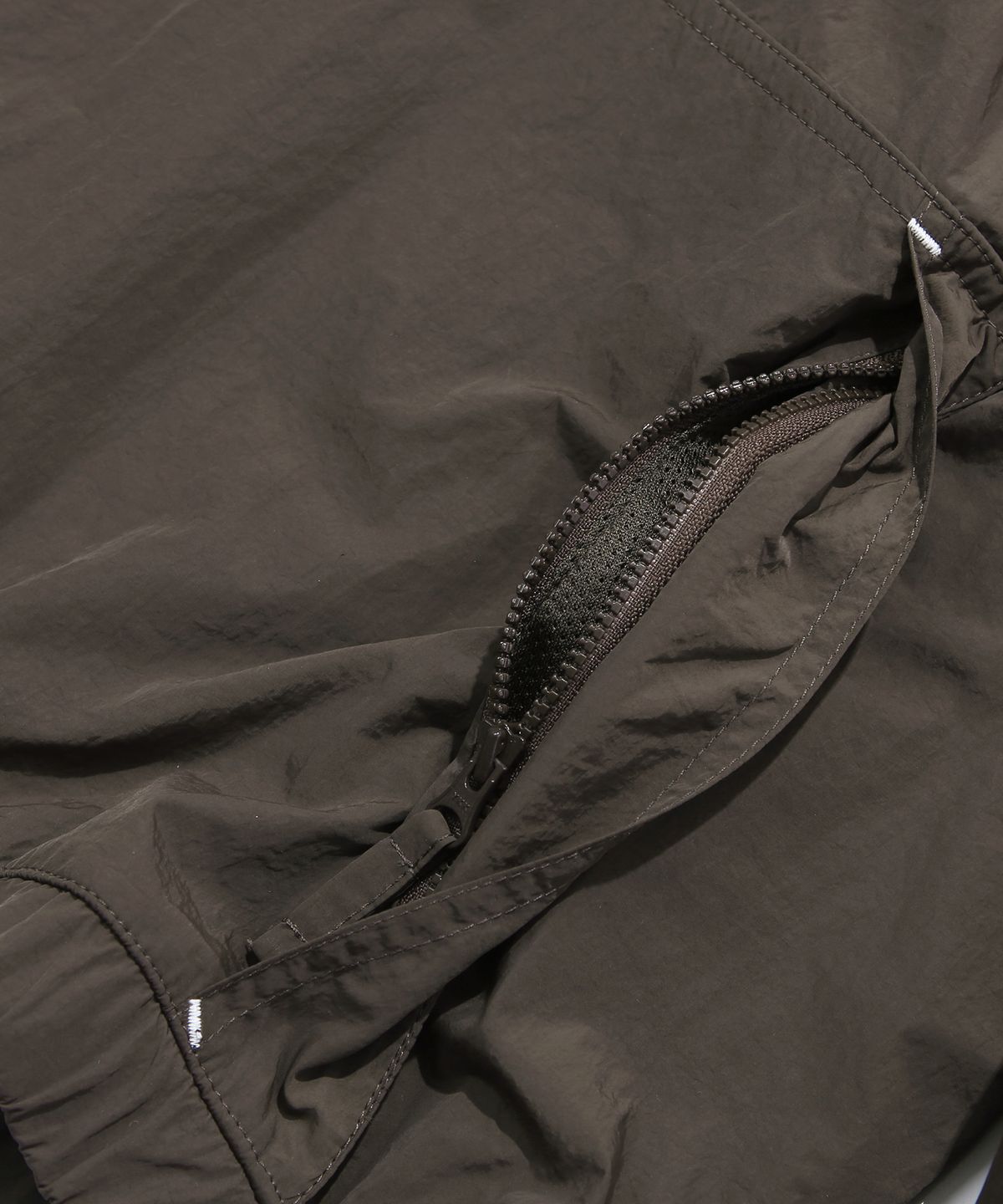 핍스 모터사이클(PHYPS MOTORCYCLE) Basic nylon Pocket Long Sleeve Brown