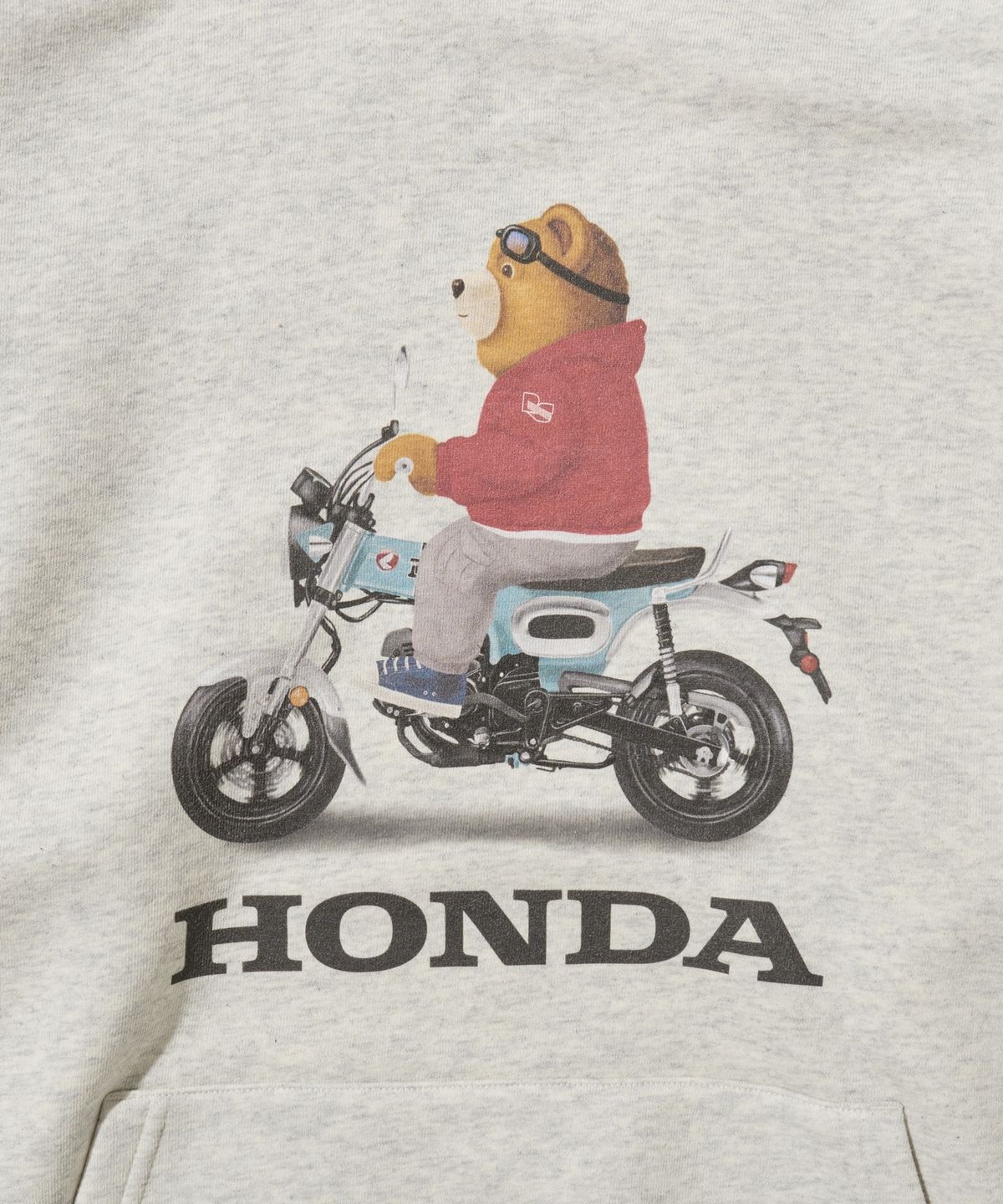 핍스 모터사이클(PHYPS MOTORCYCLE) DAX Bear Hoodie Oatmeal