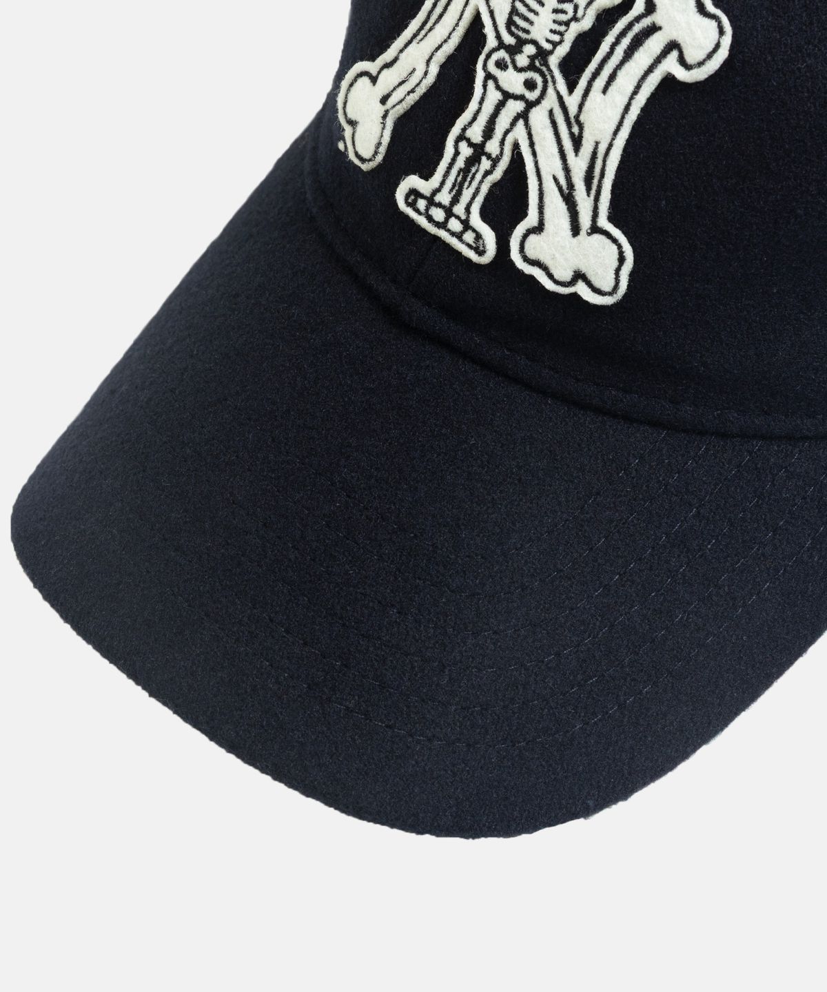 에스피오나지(ESPIONAGE) NY Skeletons Wool Ball Cap Dark Navy