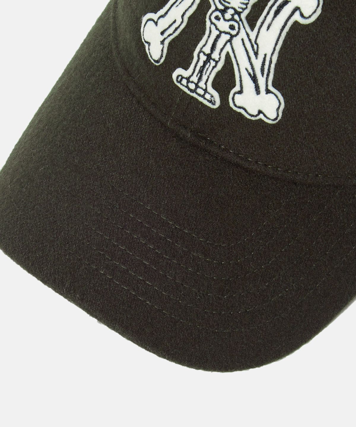 에스피오나지(ESPIONAGE) NY Skeletons Wool Ball Cap Dark Olive