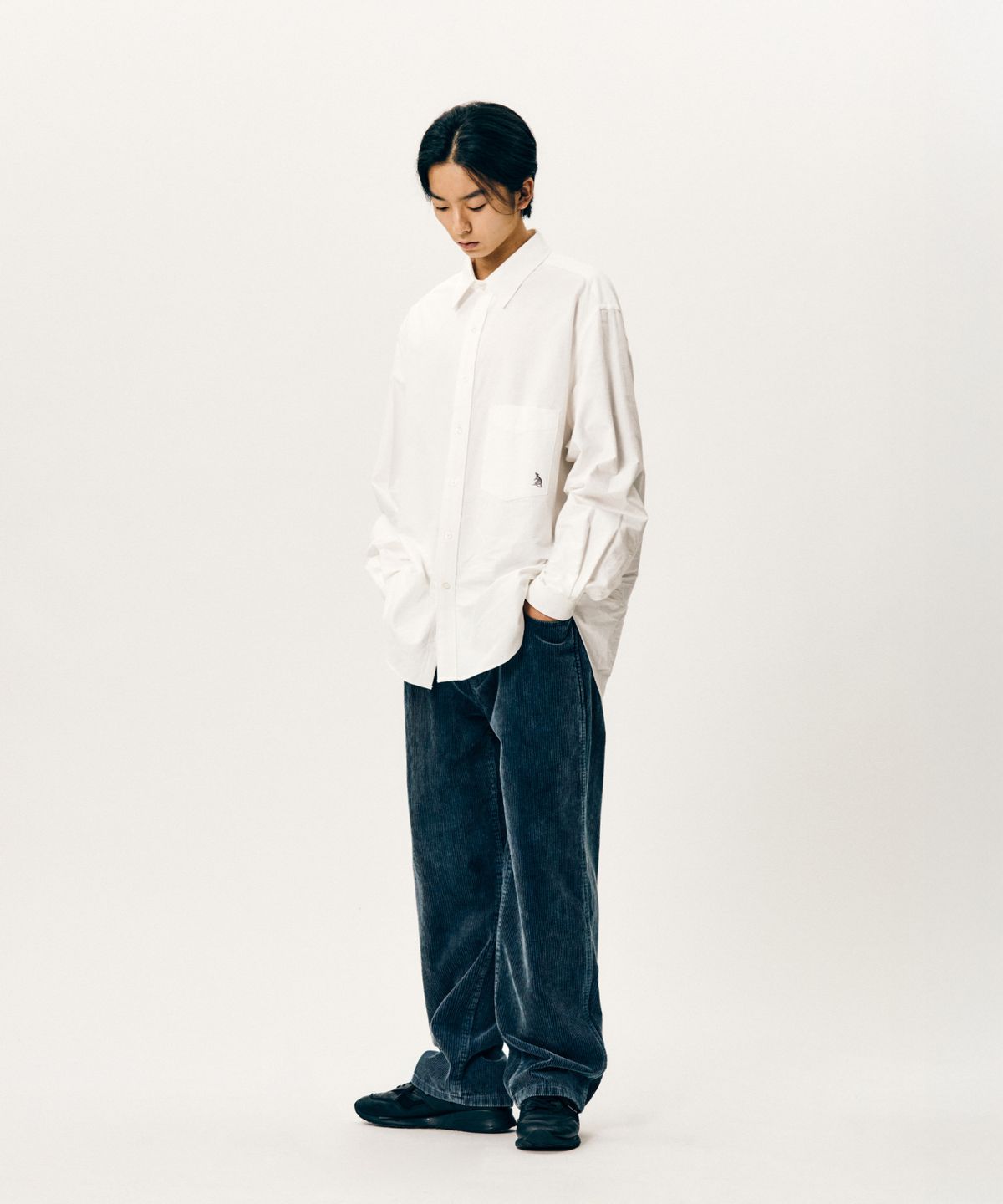 에스피오나지(ESPIONAGE) Vintage Corduroy 5Pocket Pants Washed Navy