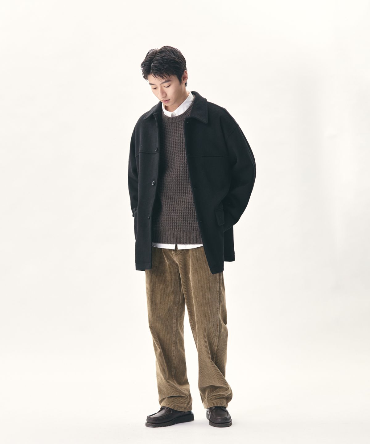에스피오나지(ESPIONAGE) Vintage Corduroy 5Pocket Pants Washed Brown