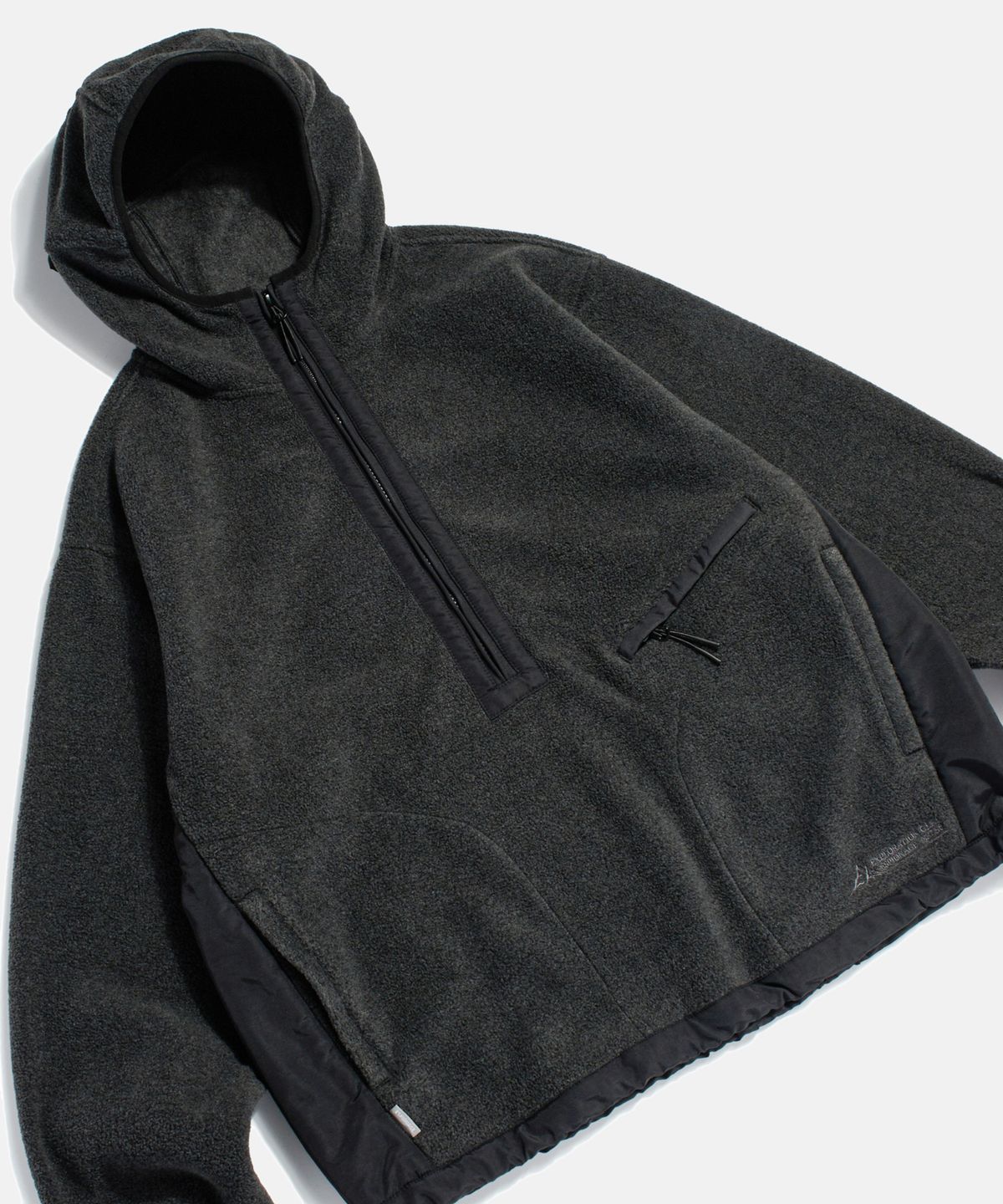 에스피오나지(ESPIONAGE) Expl. Fleece Pullover Anorak Dark Grey