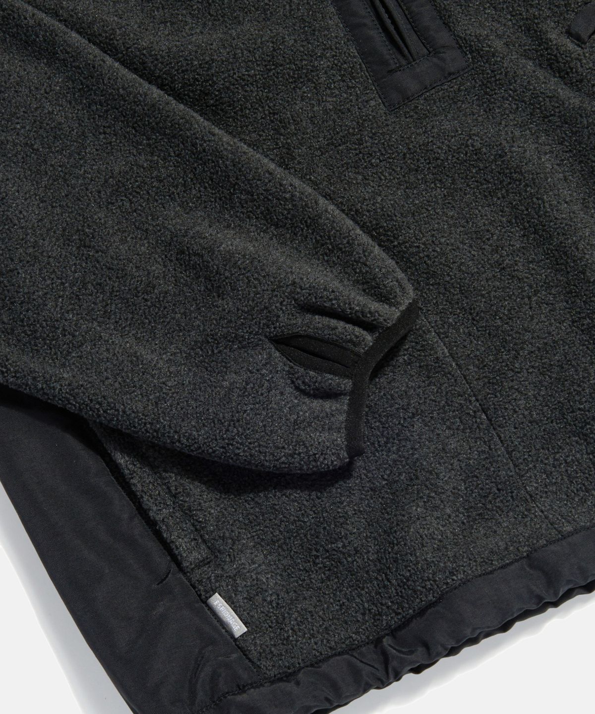 에스피오나지(ESPIONAGE) Expl. Fleece Pullover Anorak Dark Grey