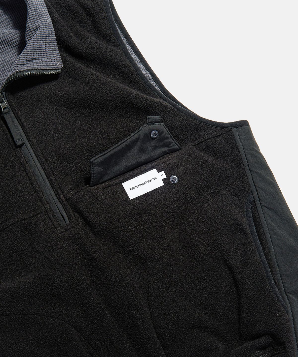 에스피오나지(ESPIONAGE) Expl. Reversible Pullover Vest Black