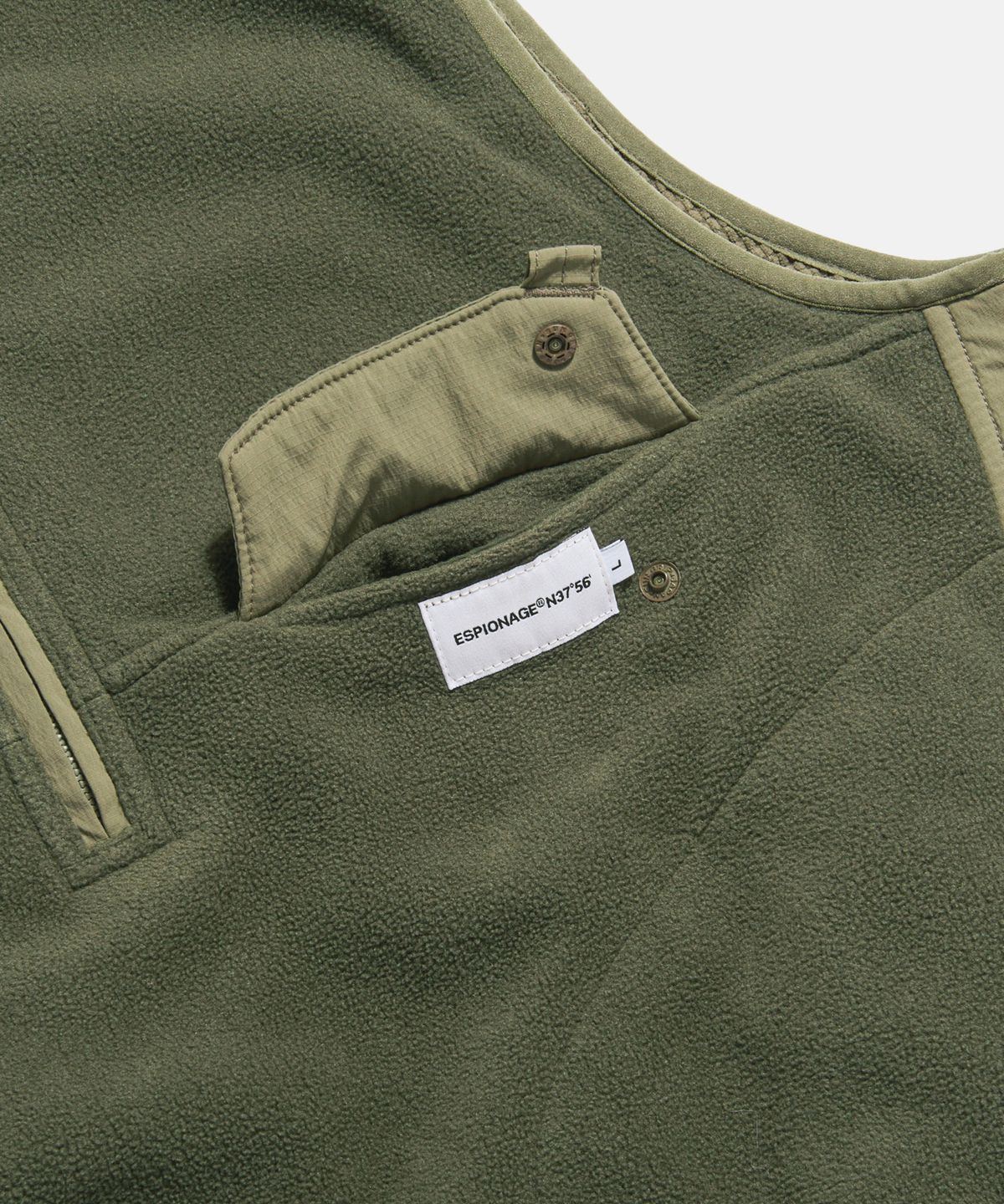 에스피오나지(ESPIONAGE) Expl. Reversible Pullover Vest Moss Green