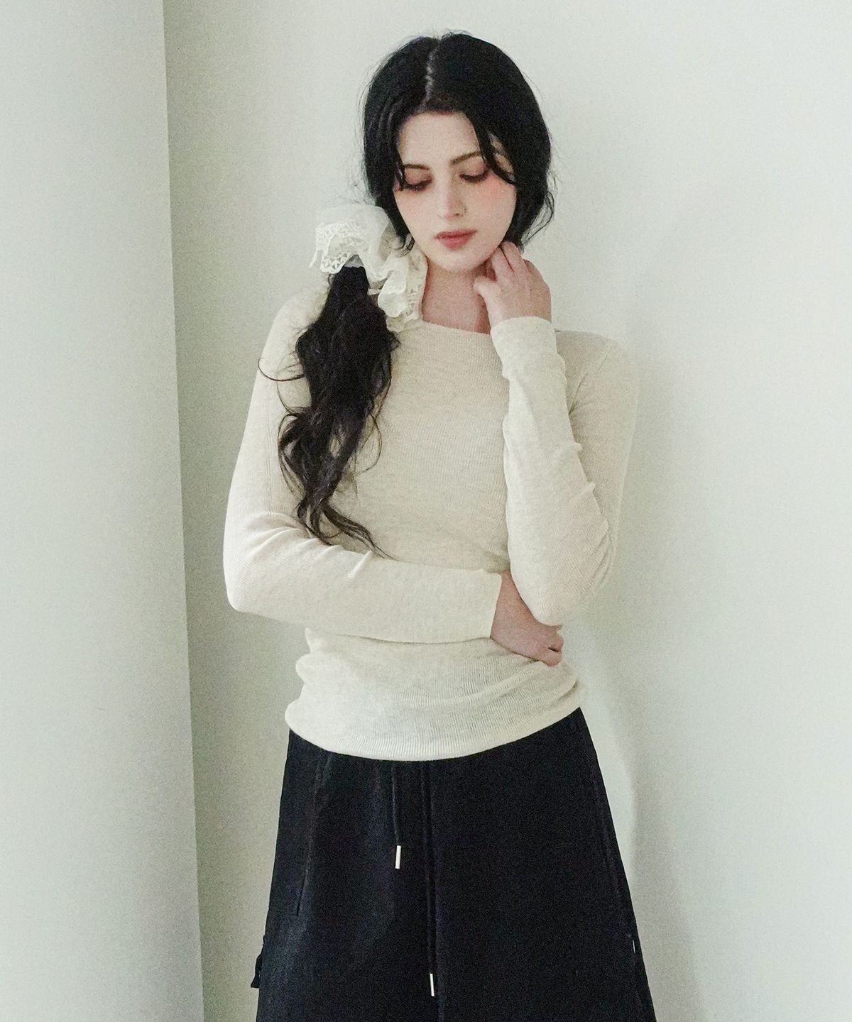 쿨키튼(KOOLKITTEN) Essential Boat Neck Sweater