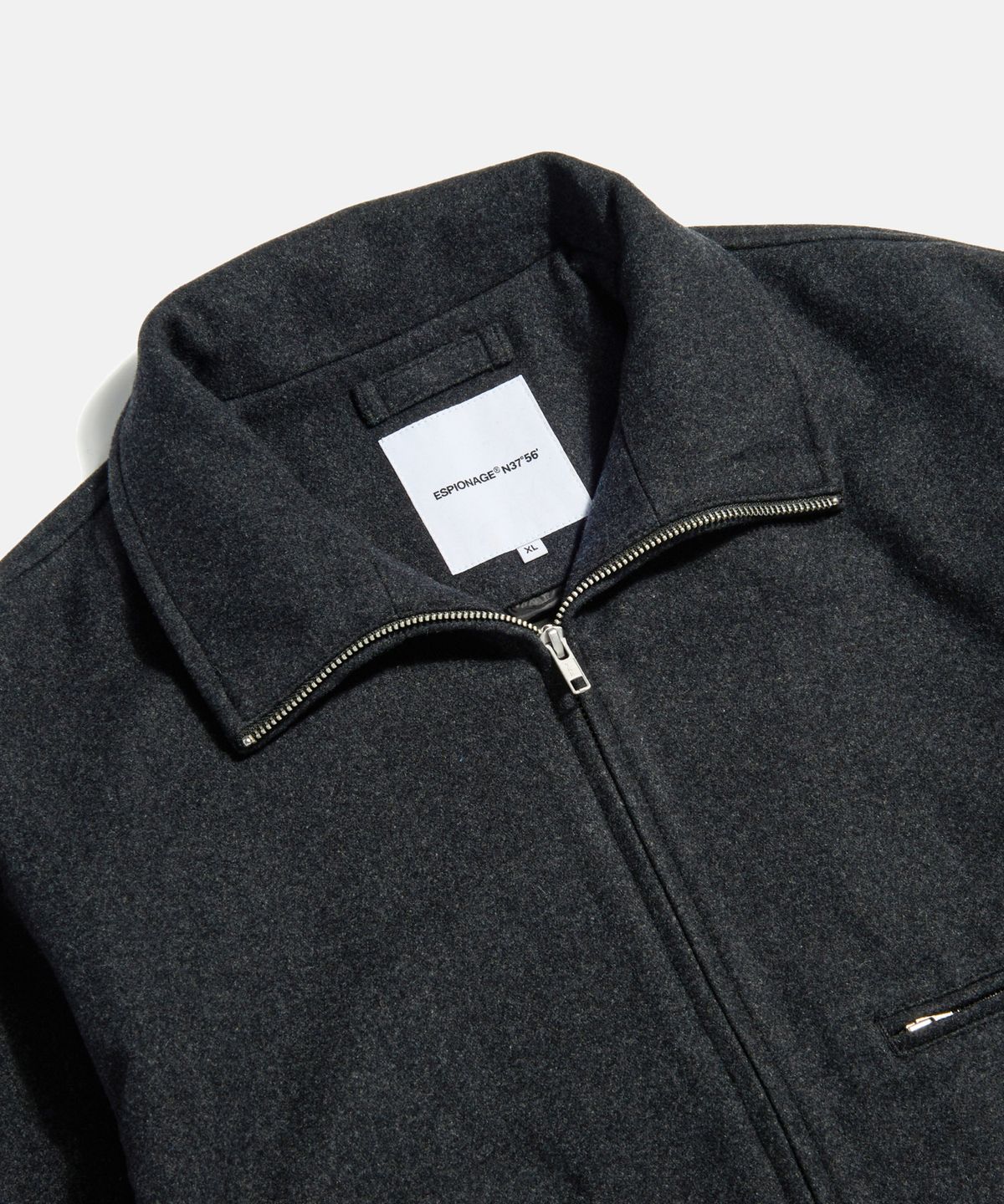 에스피오나지(ESPIONAGE) Wool Blend Track Blouson Charcoal