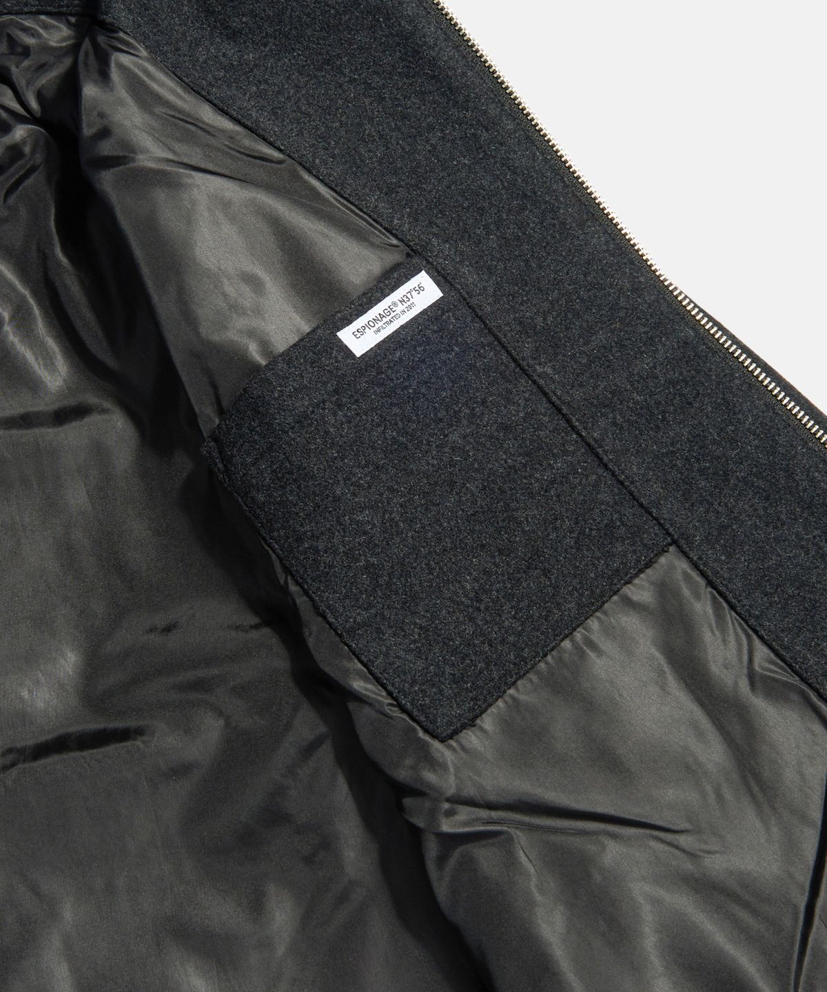 에스피오나지(ESPIONAGE) Wool Blend Track Blouson Charcoal