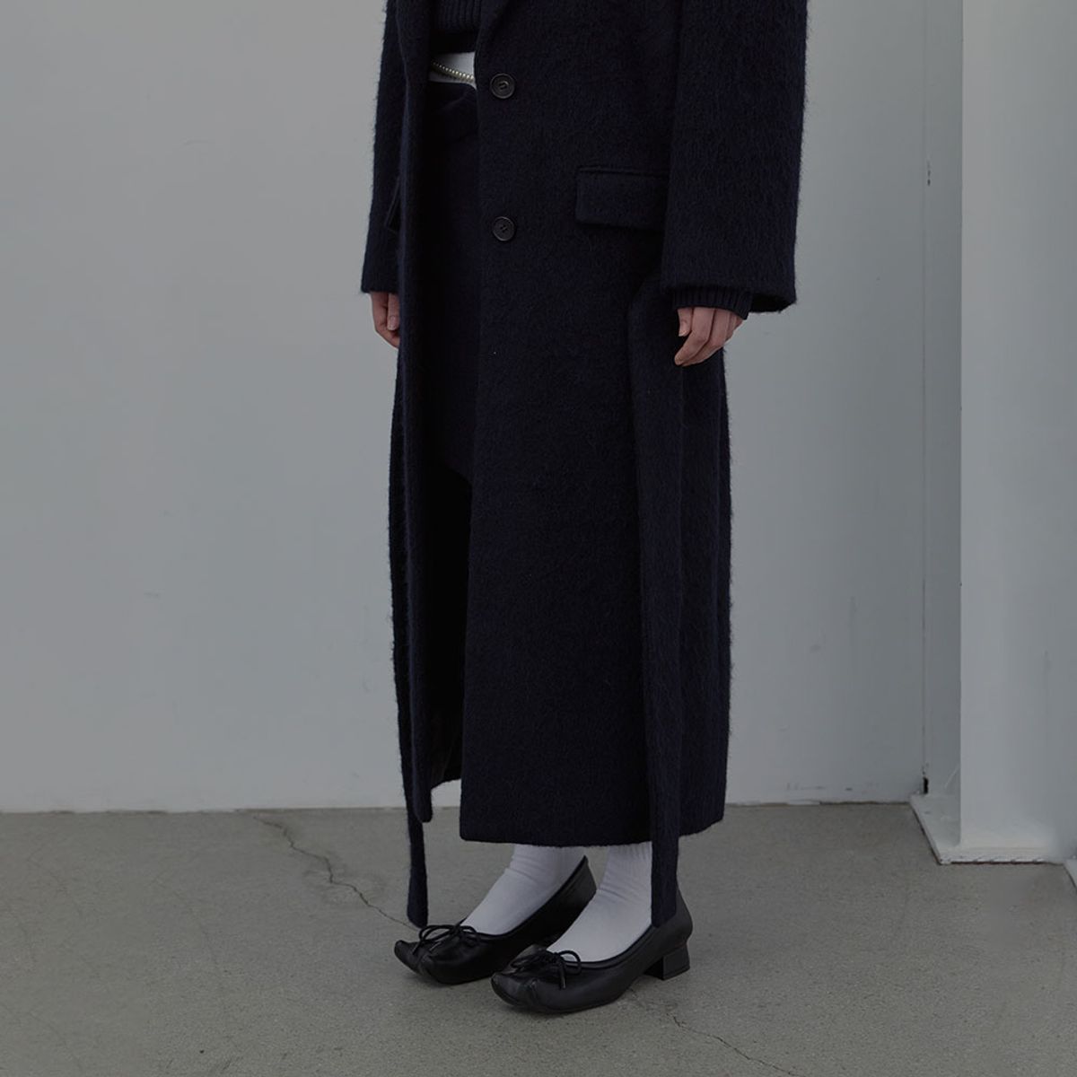 엘씨디씨티엠(LCDC™) LOWRISE BELTED COAT (DARK NAVY)
