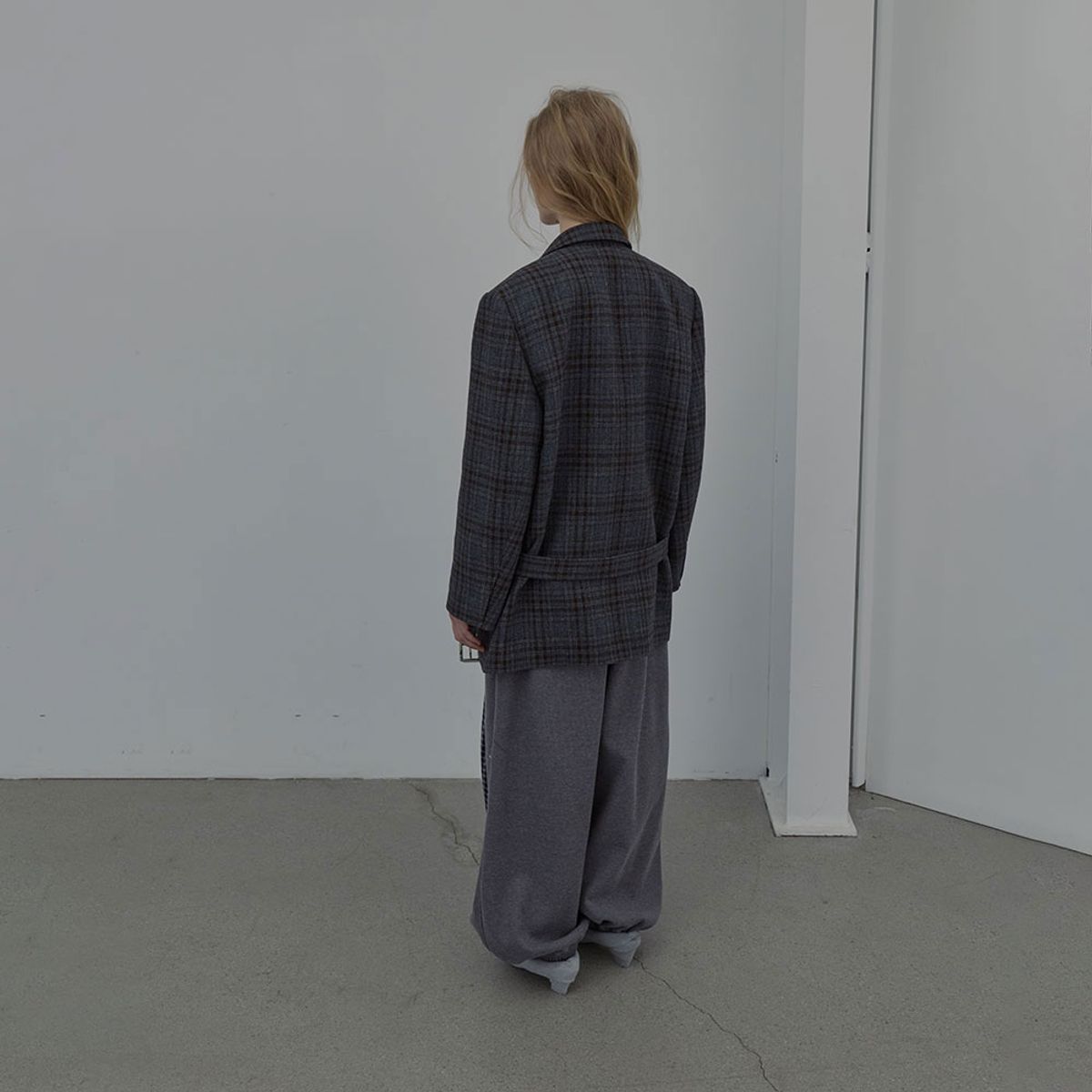 엘씨디씨티엠(LCDC™) OVERSIZED TAILORED JACKET_CHECKED (BROWN)