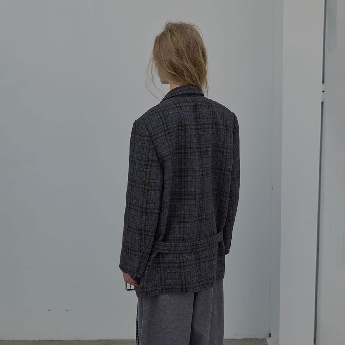 엘씨디씨티엠(LCDC™) OVERSIZED TAILORED JACKET_CHECKED (BROWN)