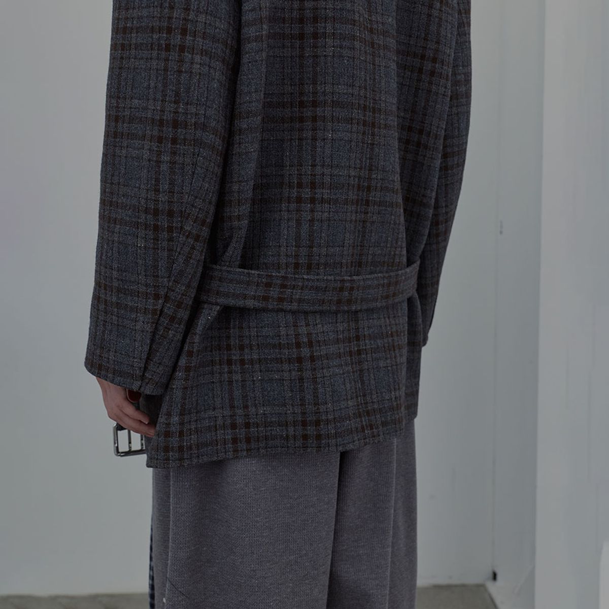 엘씨디씨티엠(LCDC™) OVERSIZED TAILORED JACKET_CHECKED (BROWN)