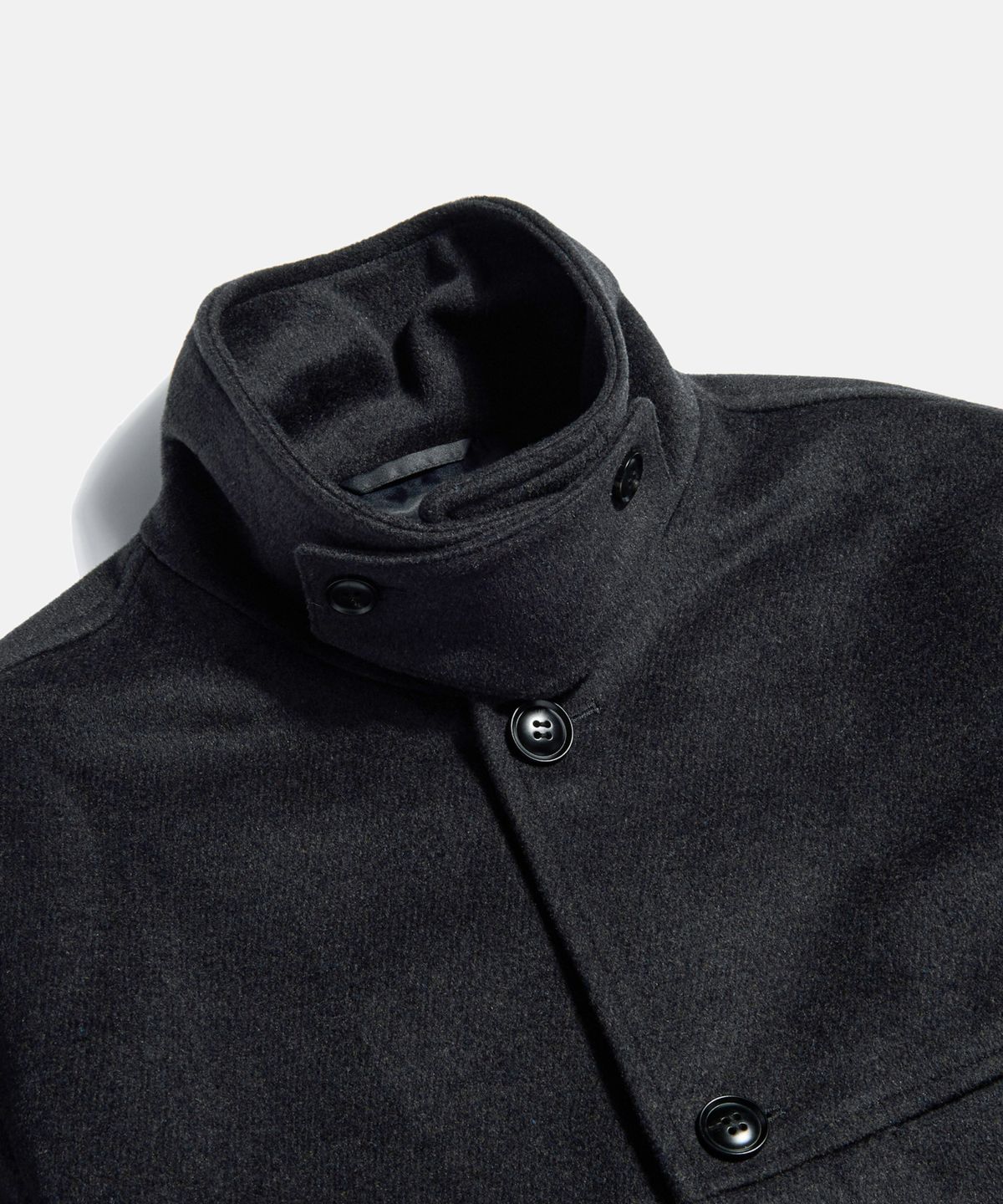 에스피오나지(ESPIONAGE) Wool Blend Car Coat Charcoal