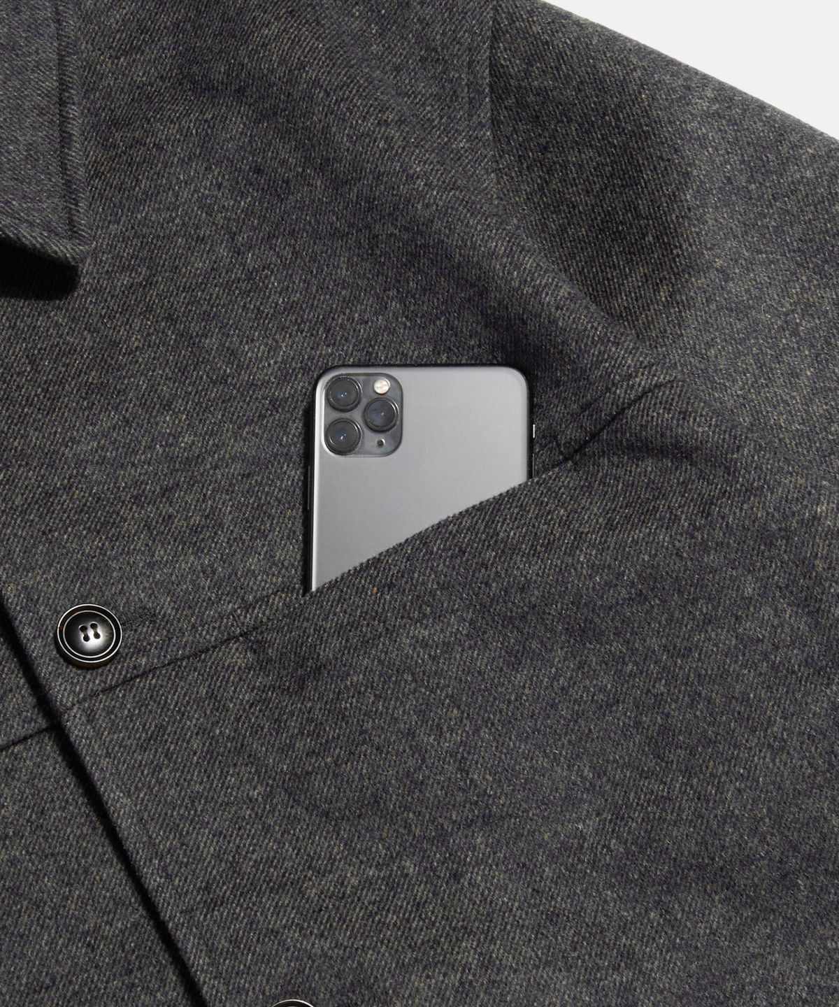 에스피오나지(ESPIONAGE) Wool Blend Car Coat Dark Dust