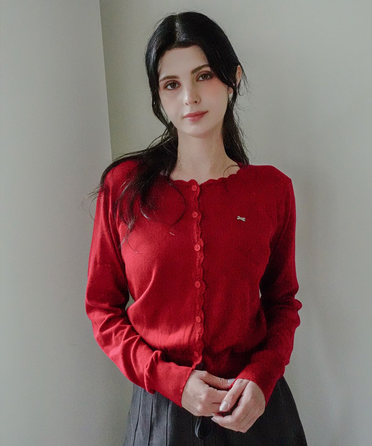쿨키튼(KOOLKITTEN) Delicate Edge Knit Cardigan
