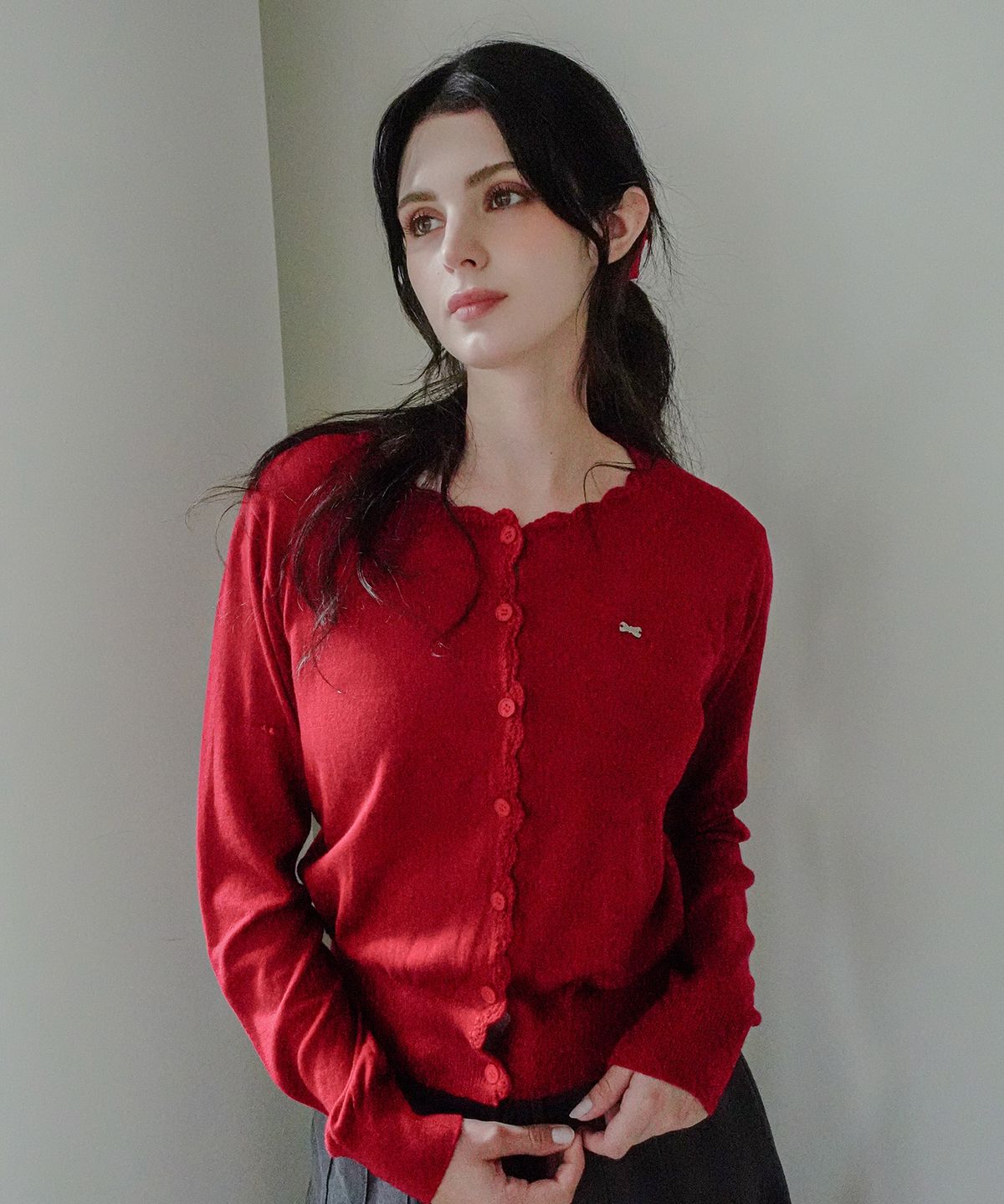 쿨키튼(KOOLKITTEN) Delicate Edge Knit Cardigan