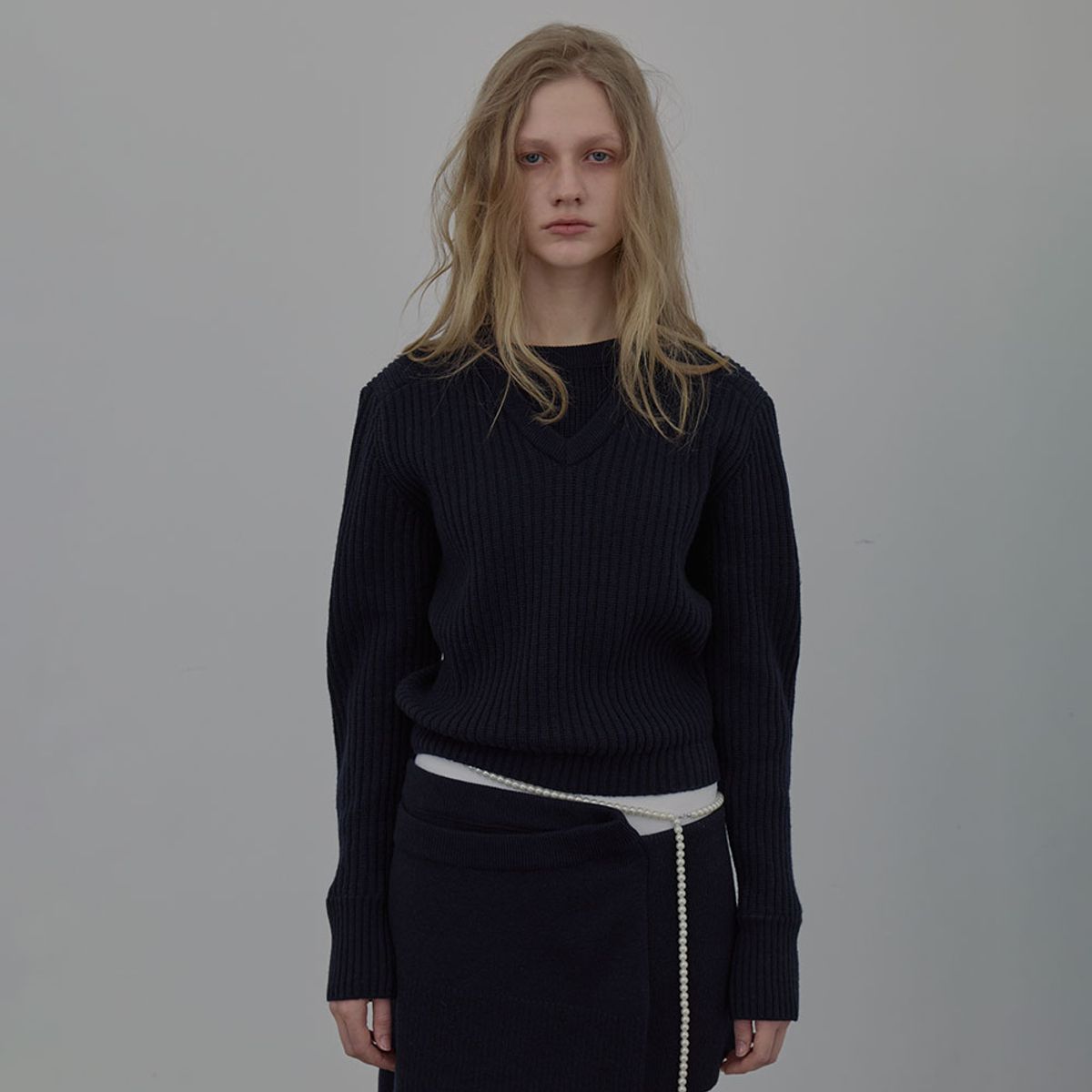 엘씨디씨티엠(LCDC™) DOUBLE LAYER PULLOVER (NAVY)