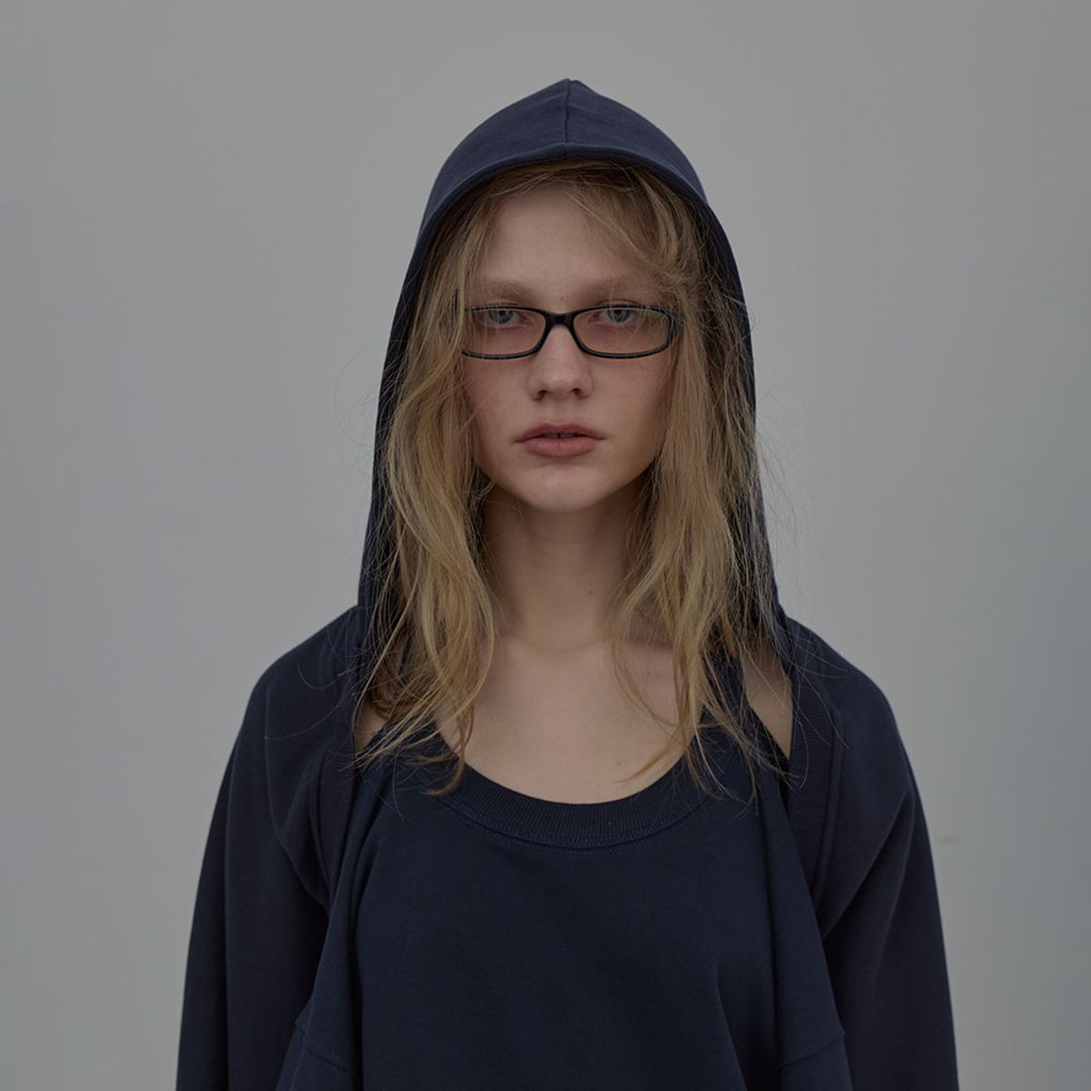 엘씨디씨티엠(LCDC™) JERSEY HOODED BOLERO (NAVY)