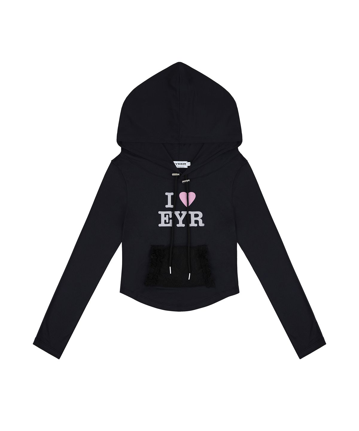 이와이이알(EYEER) I Love EYR Hoodie - Black