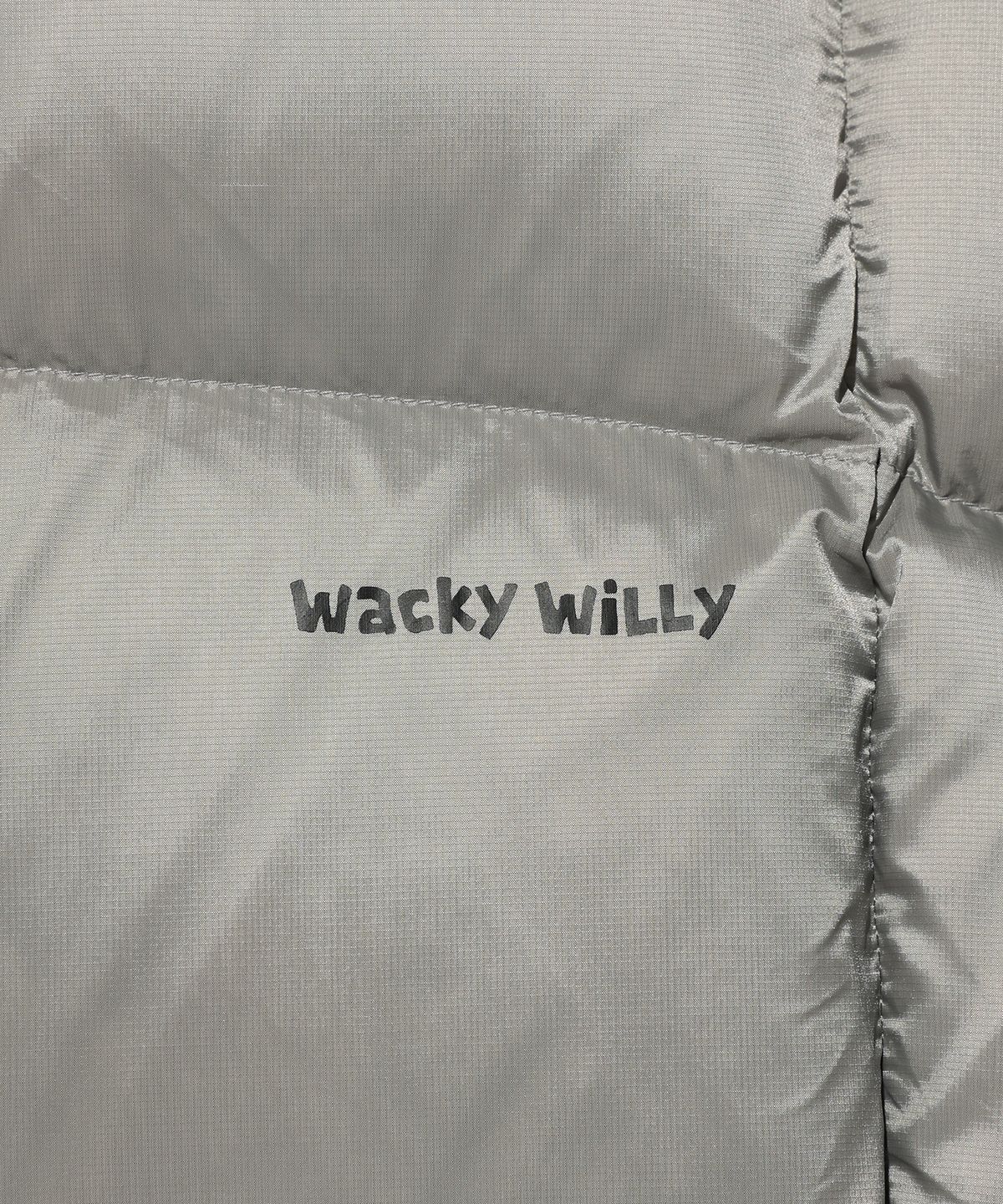 와키윌리(WACKY WILLY) 립스탑 퀼팅 다운 숏푸퍼 그레이