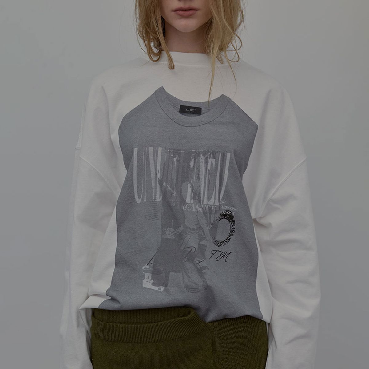 엘씨디씨티엠(LCDC™) TEE ON TEE GRAPHIC T-SHIRT (WHITE)