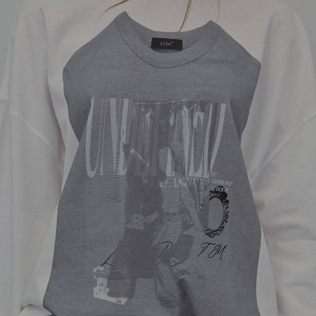 엘씨디씨티엠(LCDC™) TEE ON TEE GRAPHIC T-SHIRT (WHITE)
