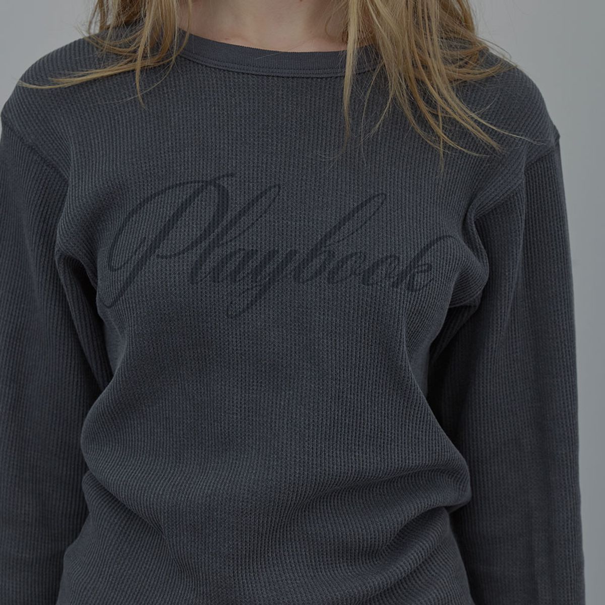 엘씨디씨티엠(LCDC™) PLAYBOOK WAFFLE T-SHIRT (GREY)