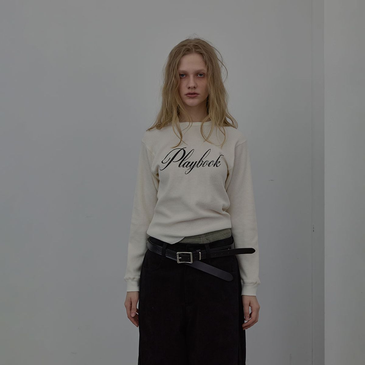 엘씨디씨티엠(LCDC™) PLAYBOOK WAFFLE T-SHIRT (IVORY)