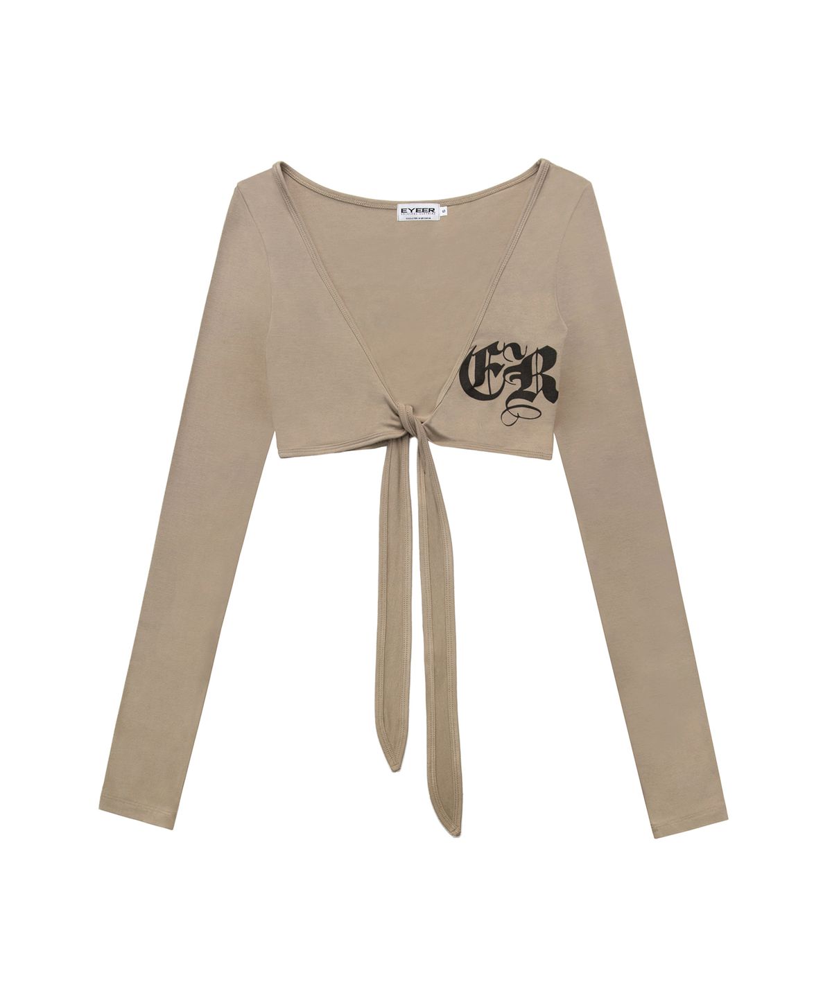 이와이이알(EYEER) ER Classic Logo Tie Cardigan - Beige