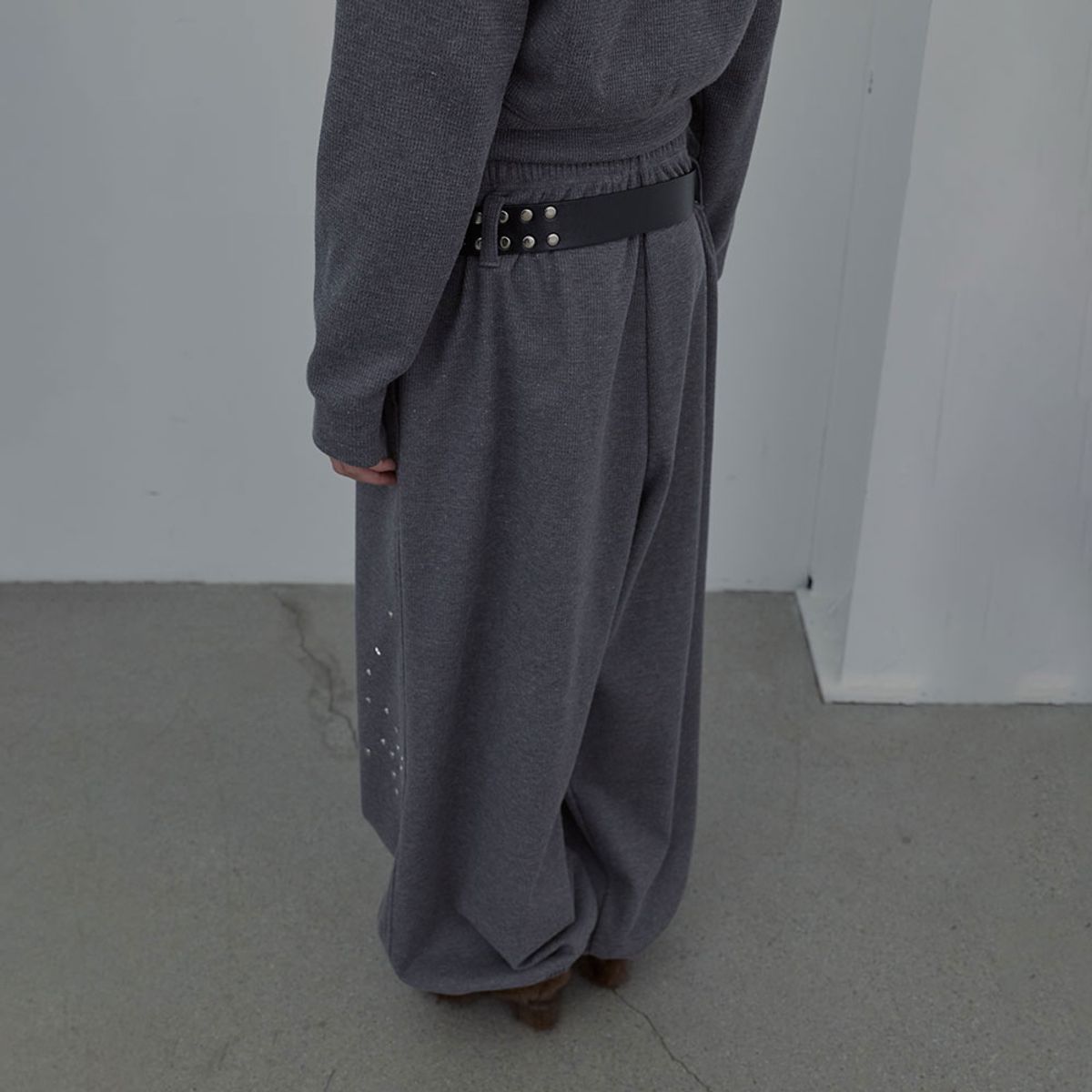 엘씨디씨티엠(LCDC™) SPARKLE WAFFLE PANTS (MELANGE GREY)