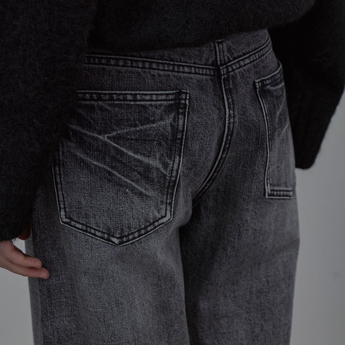 엘씨디씨티엠(LCDC™) WIDE-LEG WASHED DENIM (BLACK)